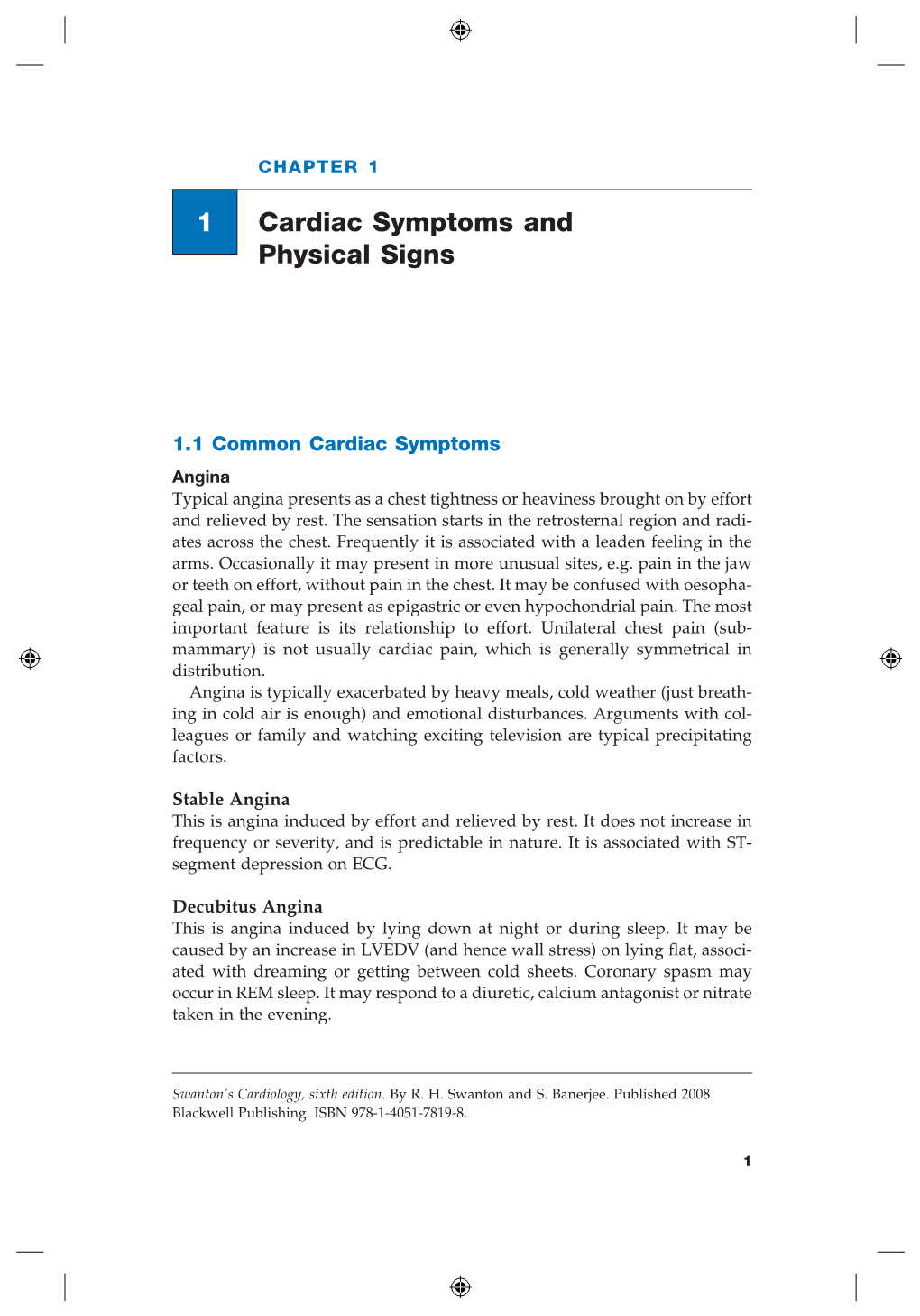 Cardiac Symptoms and Physical Signs 11