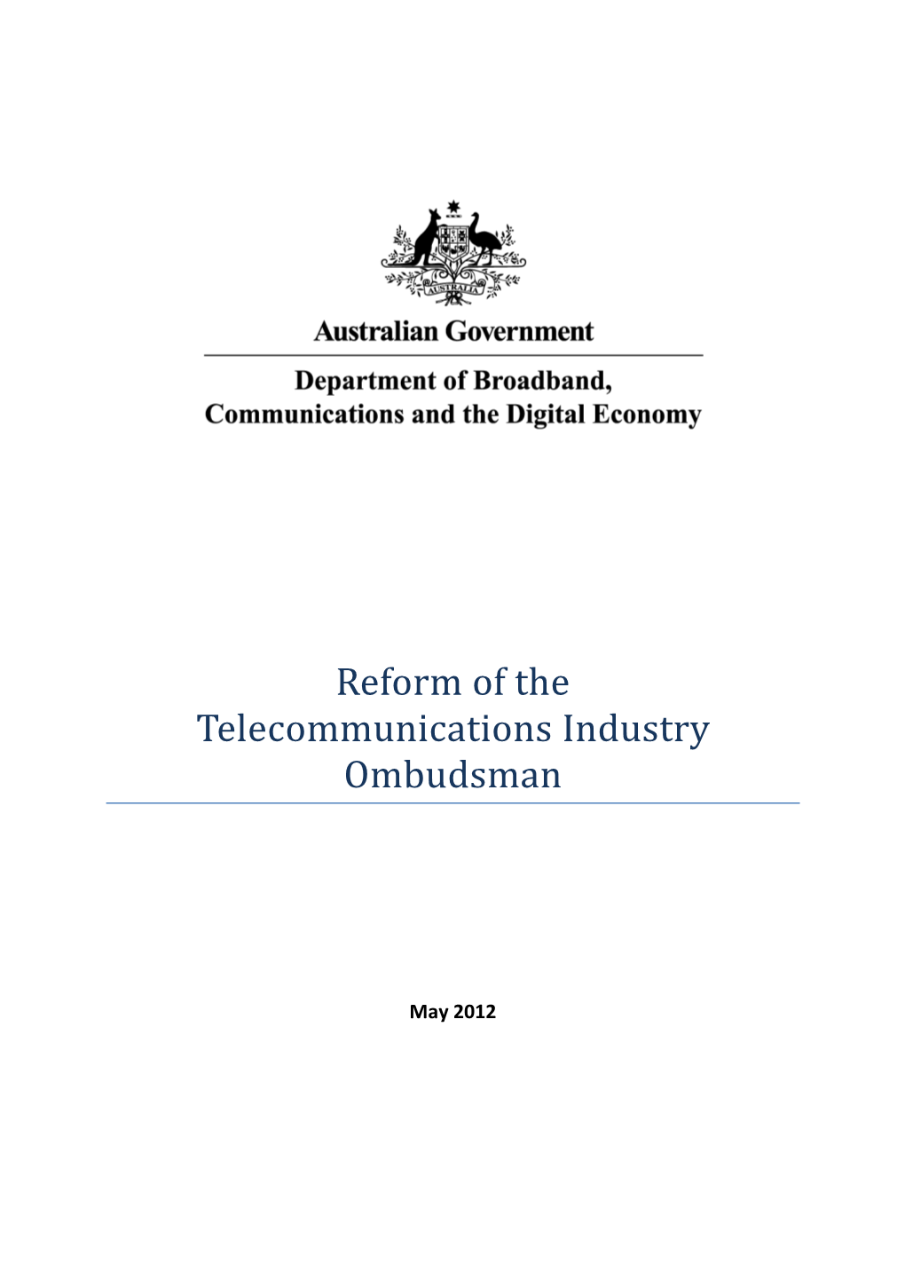 Reform of the Telecommunications Industry Ombudsman