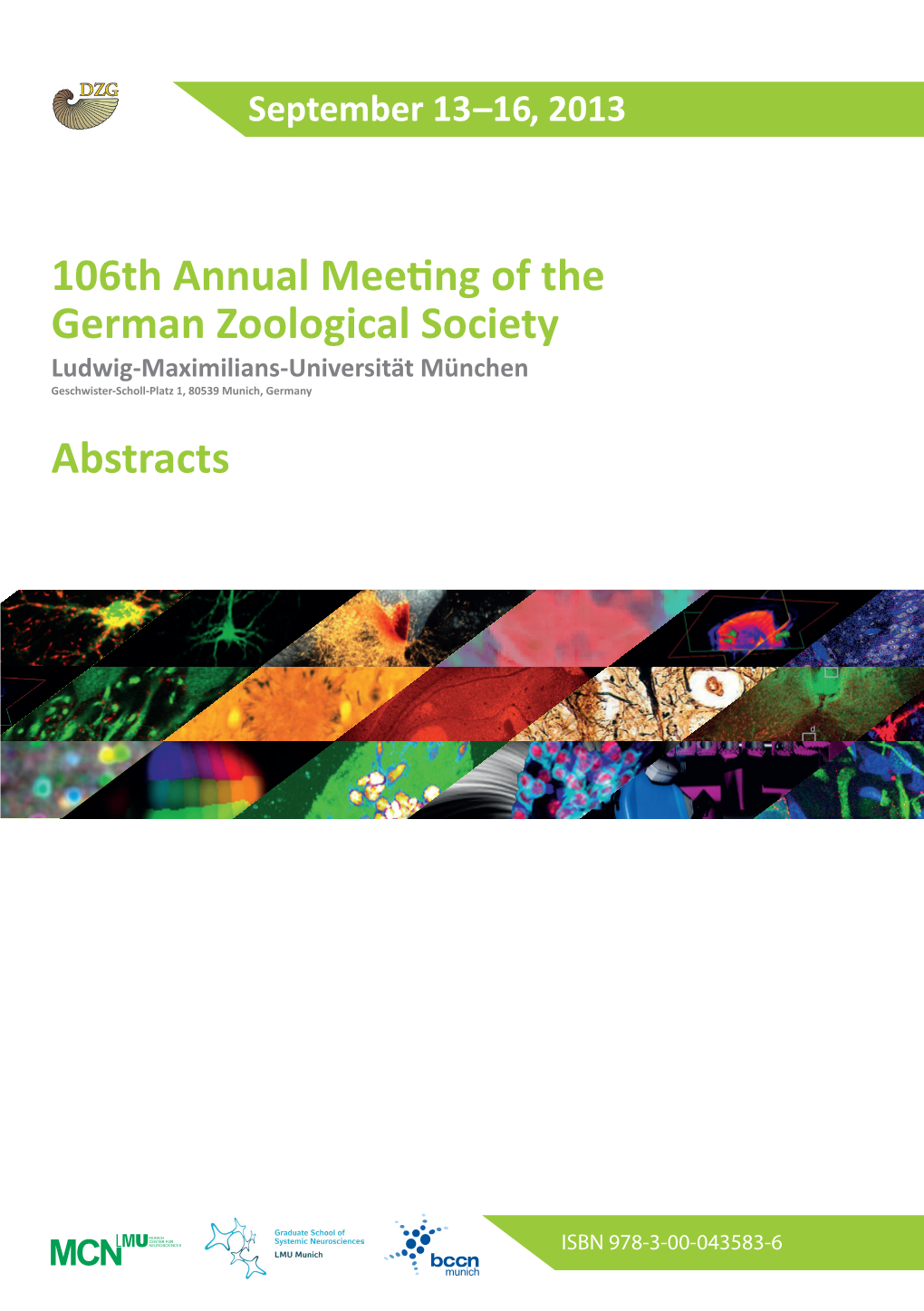 106Th Annual Meeting of the German Zoological Society Abstracts