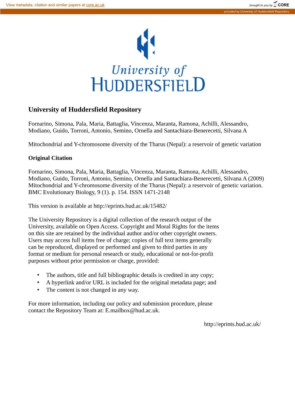 University of Huddersfield Repository