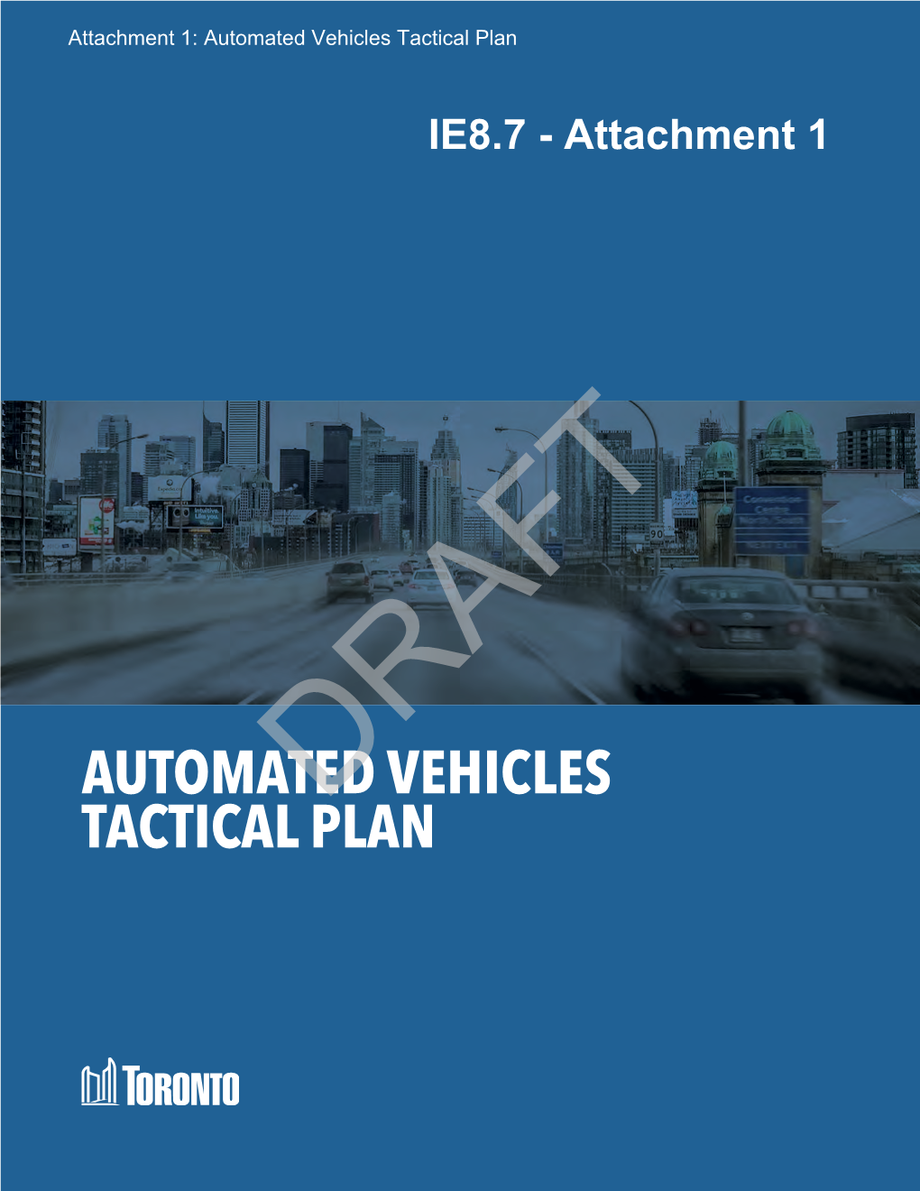 Automated Vehicles Tactical Plan