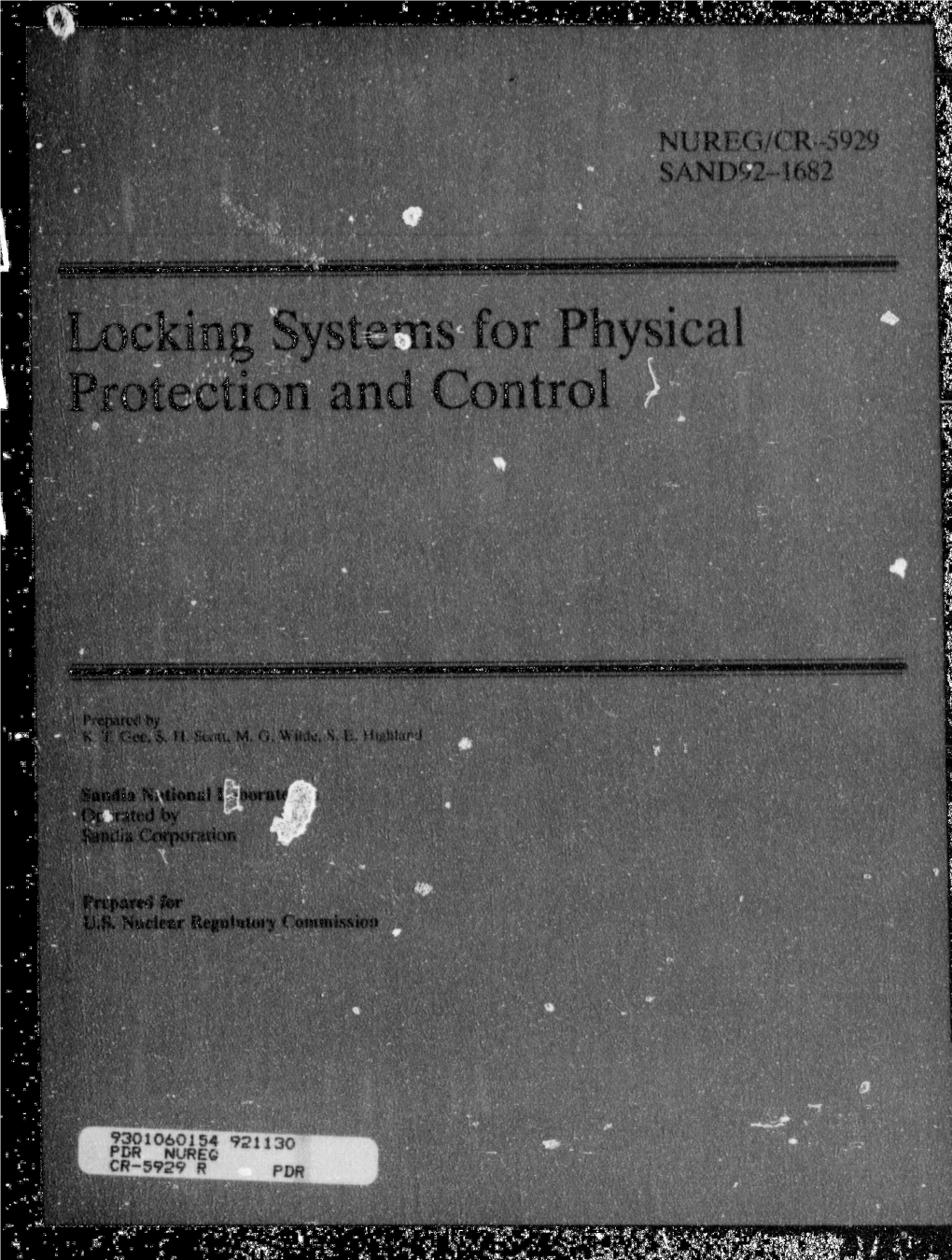 Locking Systems for Physical Protection and Control