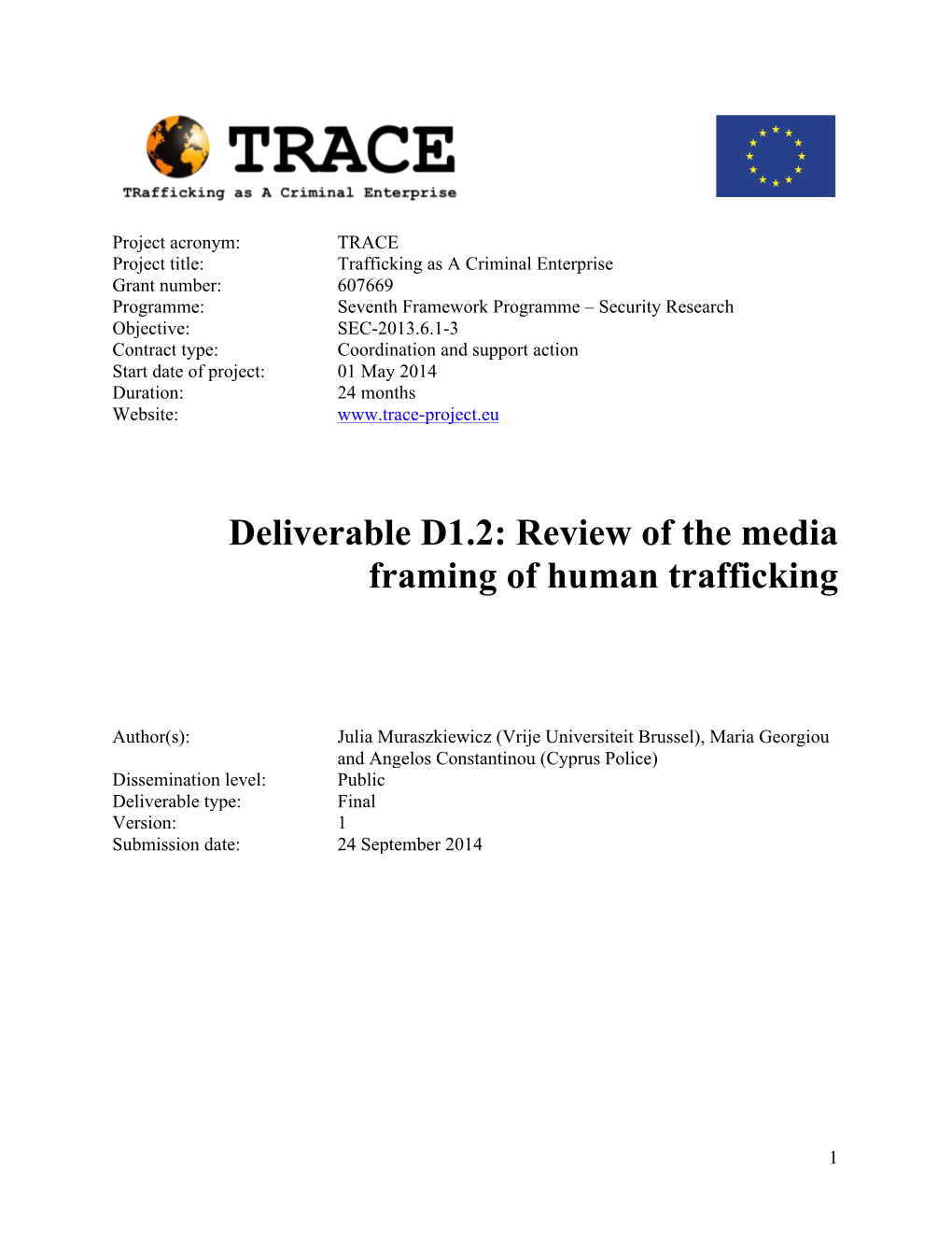 Review of the Media Framing of Human Trafficking