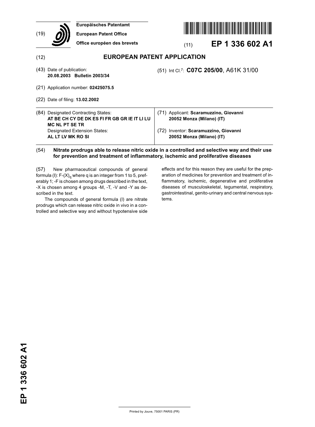 Nitrate Prodrugs Able to Release Nitric Oxide in a Controlled and Selective