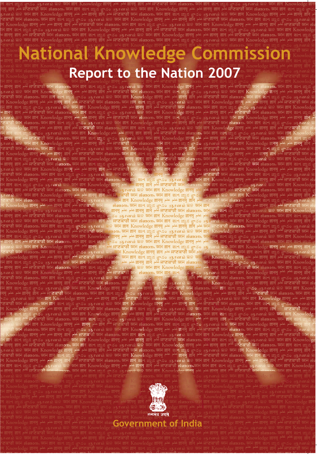 National Knowledge Commission Report to the Nation 2007