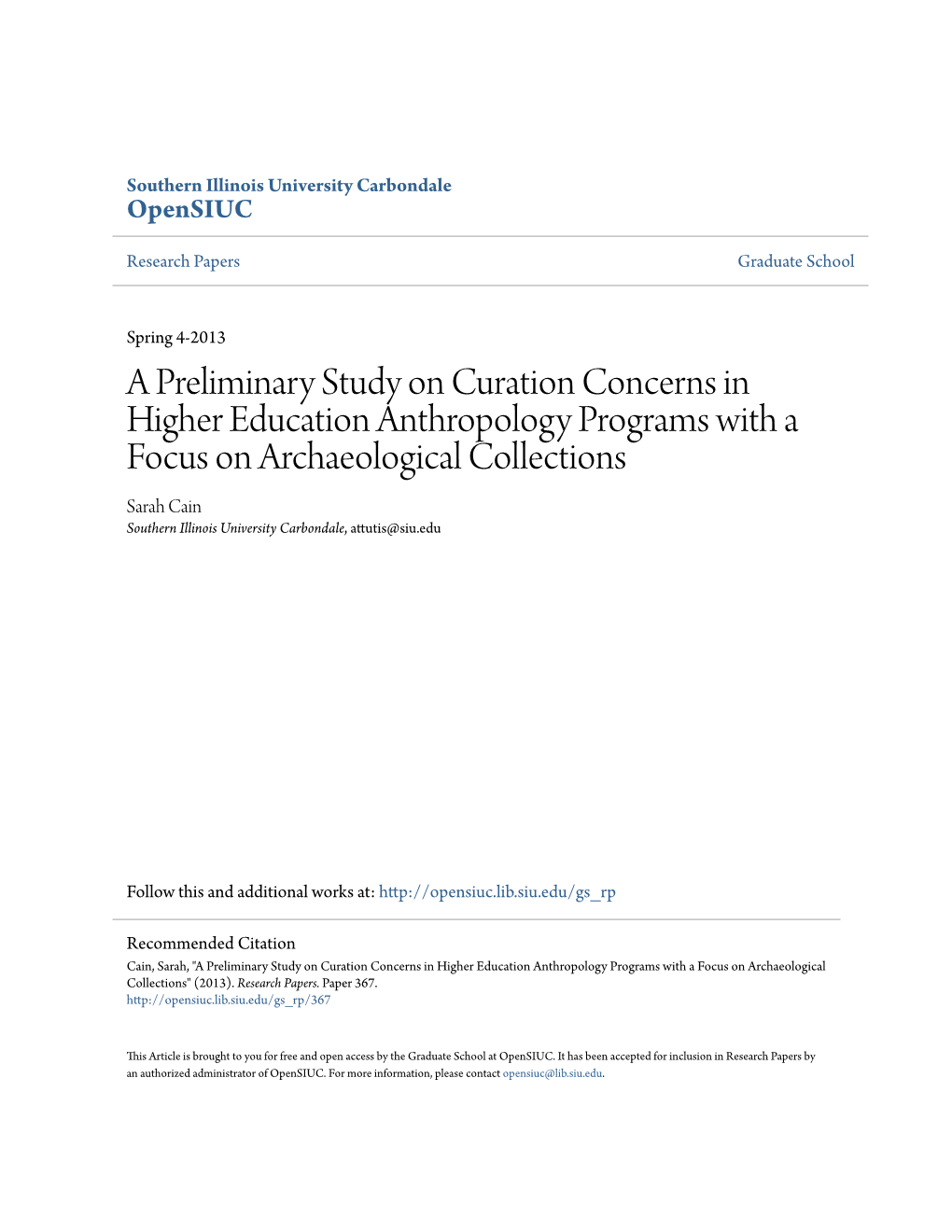 A Preliminary Study on Curation Concerns in Higher Education