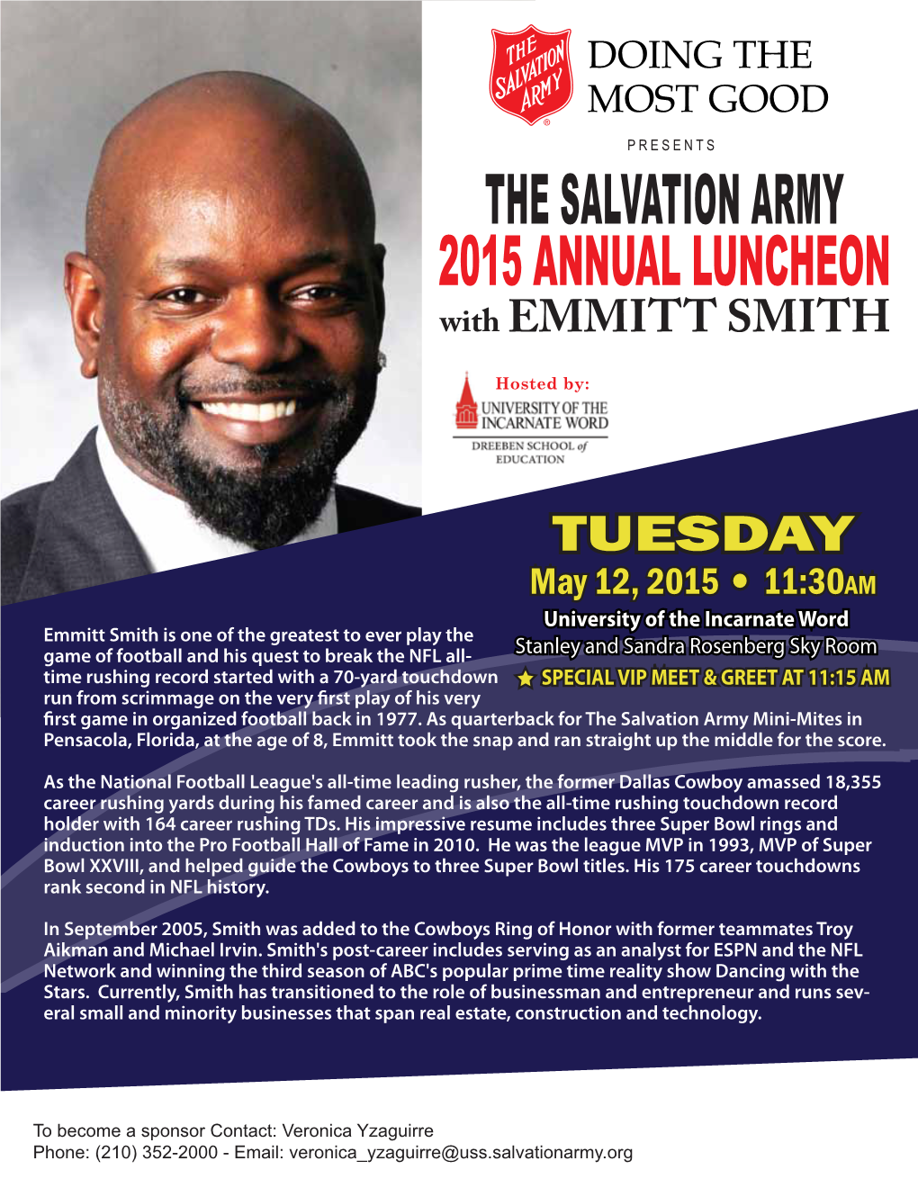 Salvation Army Annual Luncheon Sponsor Flyer