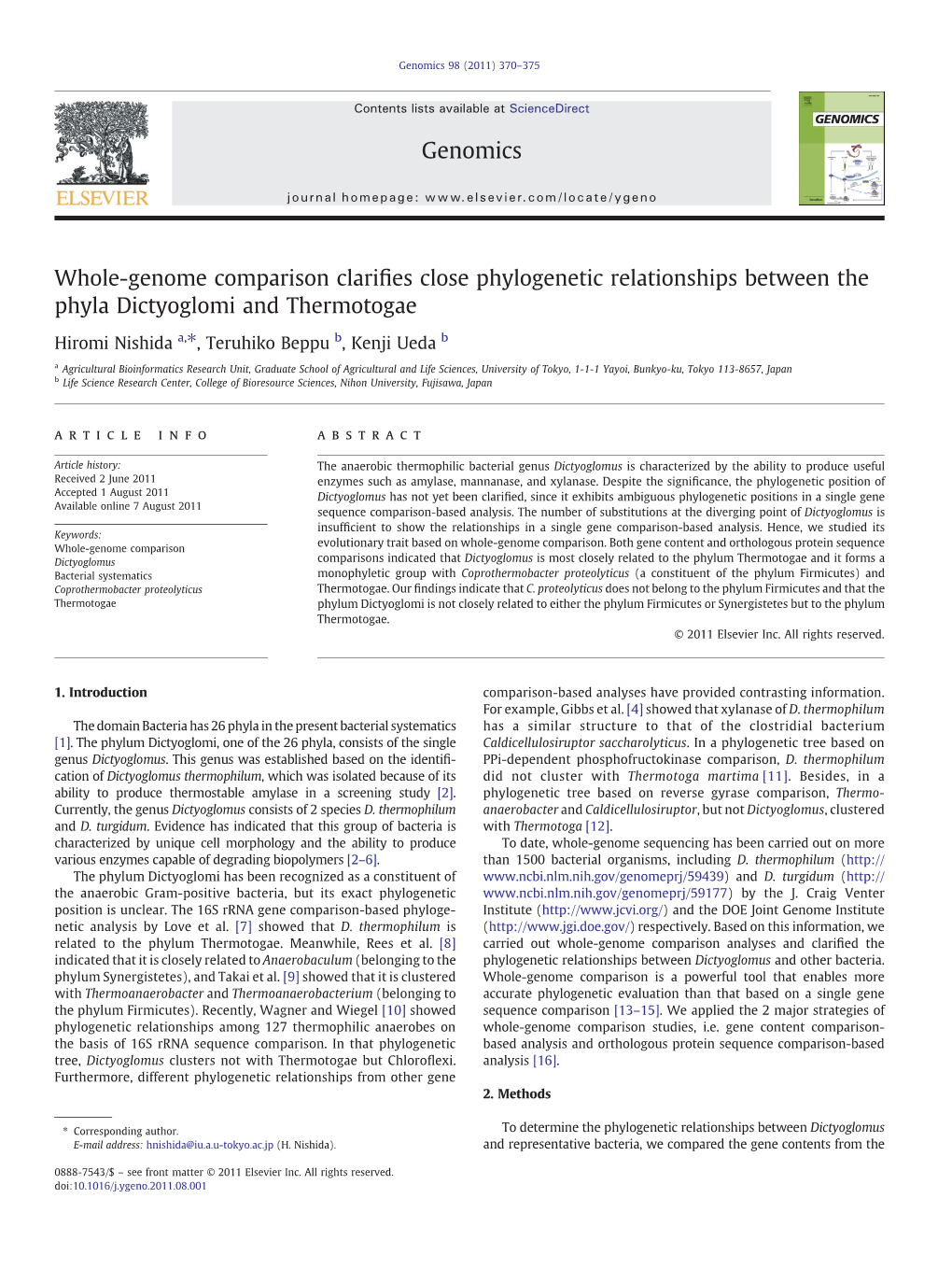 Genomics 98 (2011) 370–375