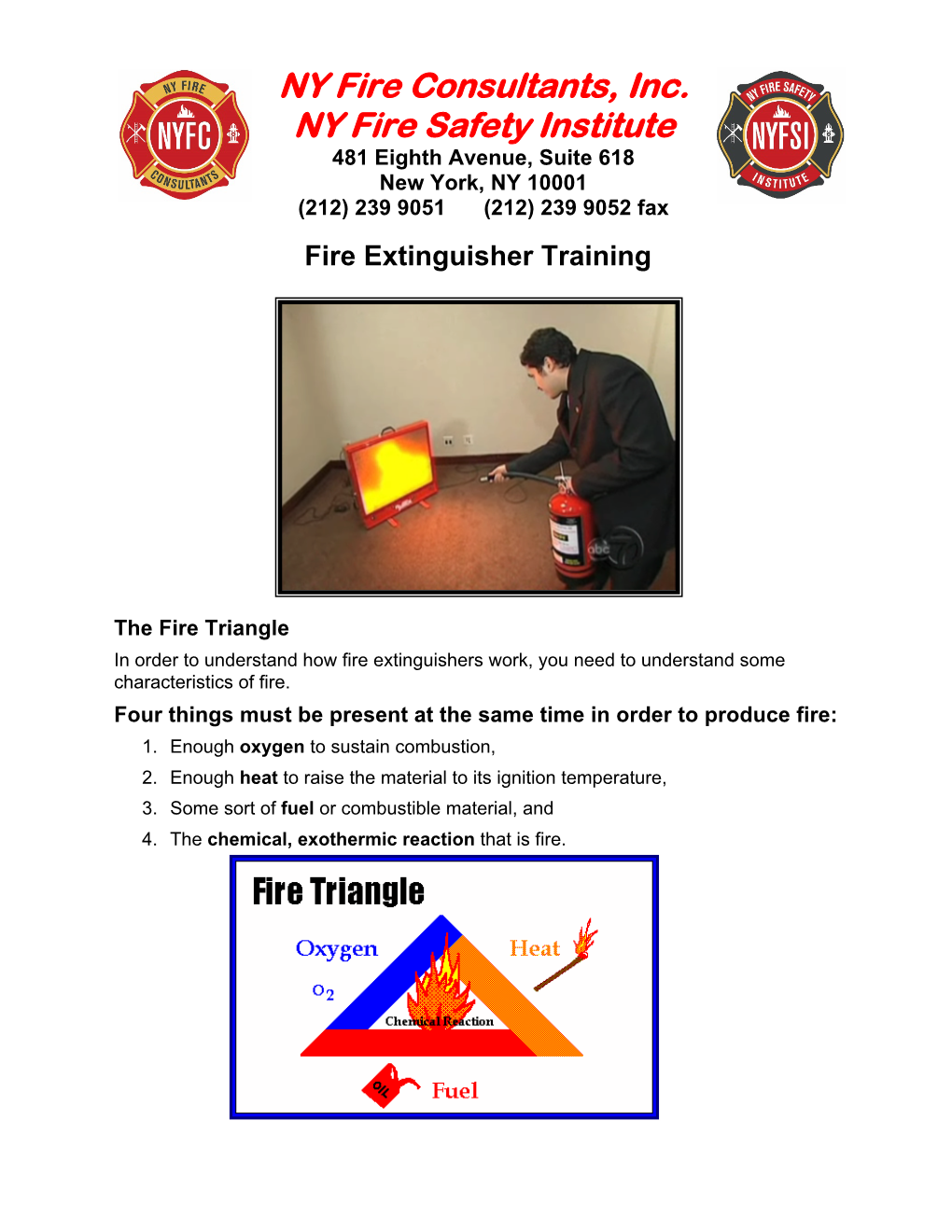 Fire Extinguisher Booklet