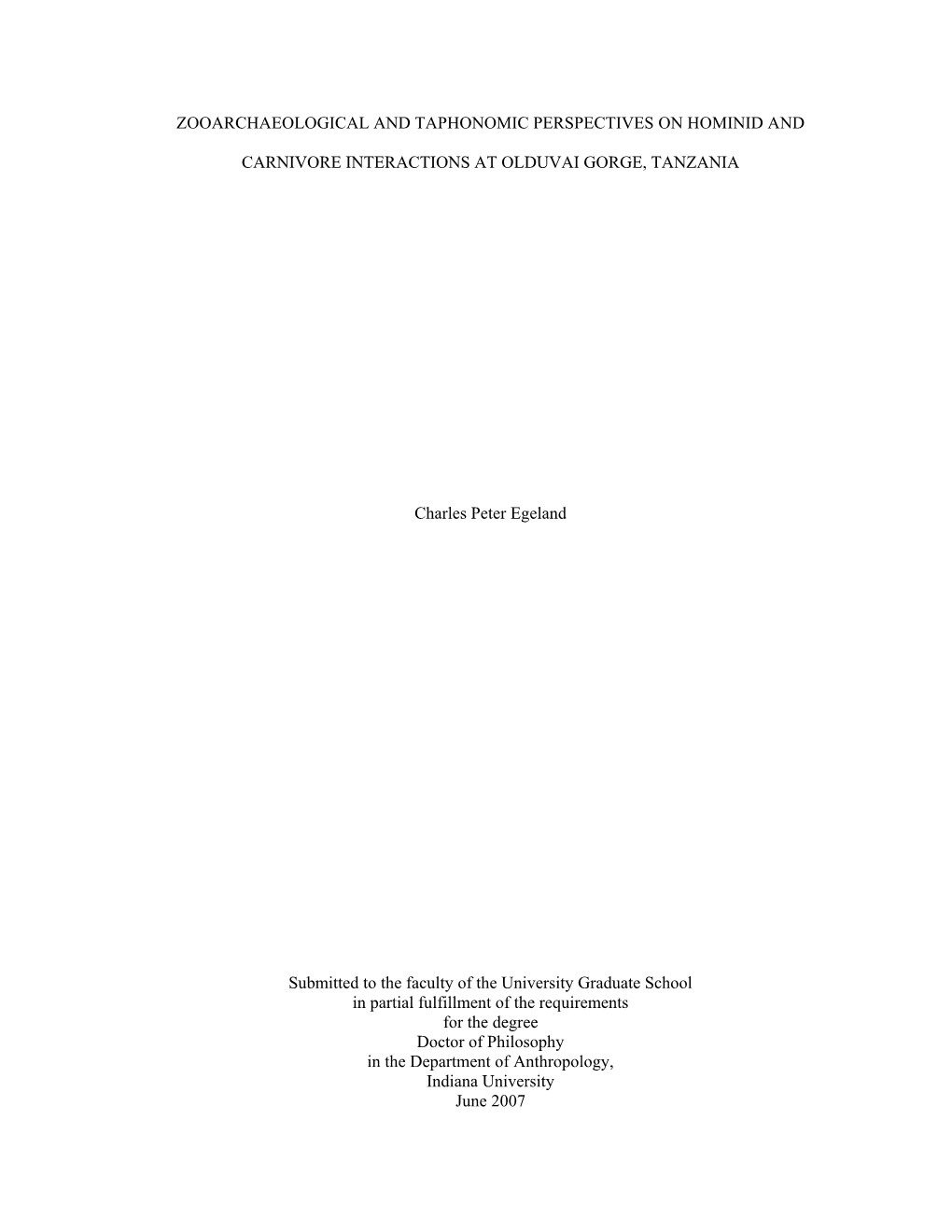 Zooarchaeological and Taphonomic Perspectives on Hominid And