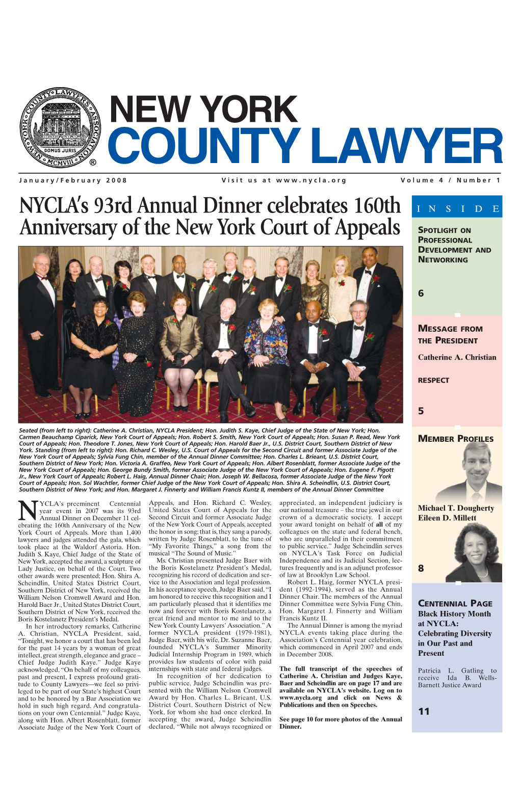 NYCLA's 93Rd Annual Dinner Celebrates 160Th Anniversary of The