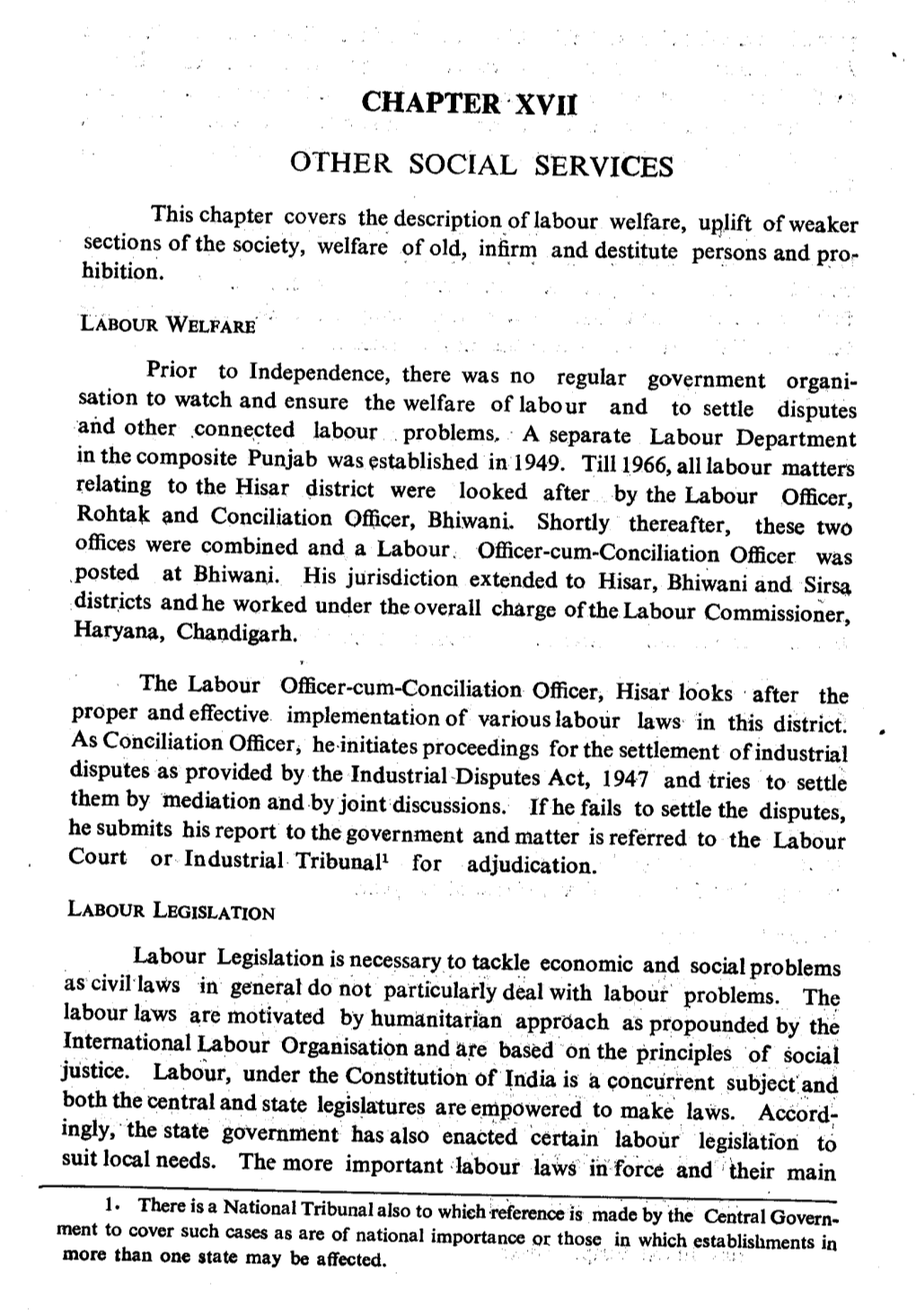 This Chapter Covers the Description of Labour Welfare, Ubiift of Weaker Sections of the Society, Welfare of Old, In~Fil} and Destitute Persons and Pro~ Hibition