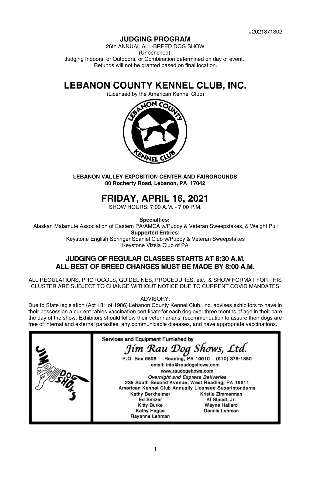 Lebanon County Kennel Club, Inc