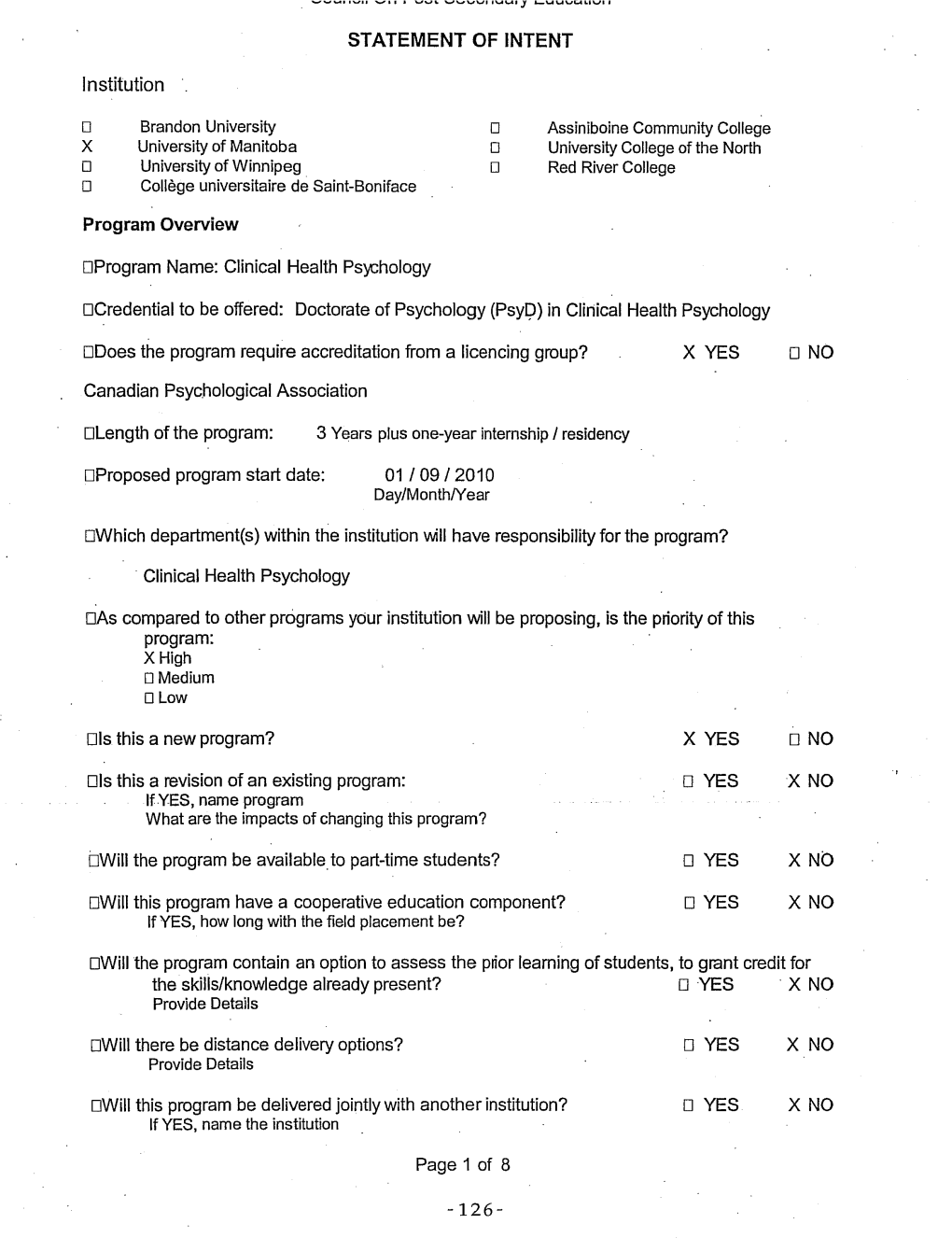 Doctorate of Psychology (Psyq) in Clinical Health Psychology