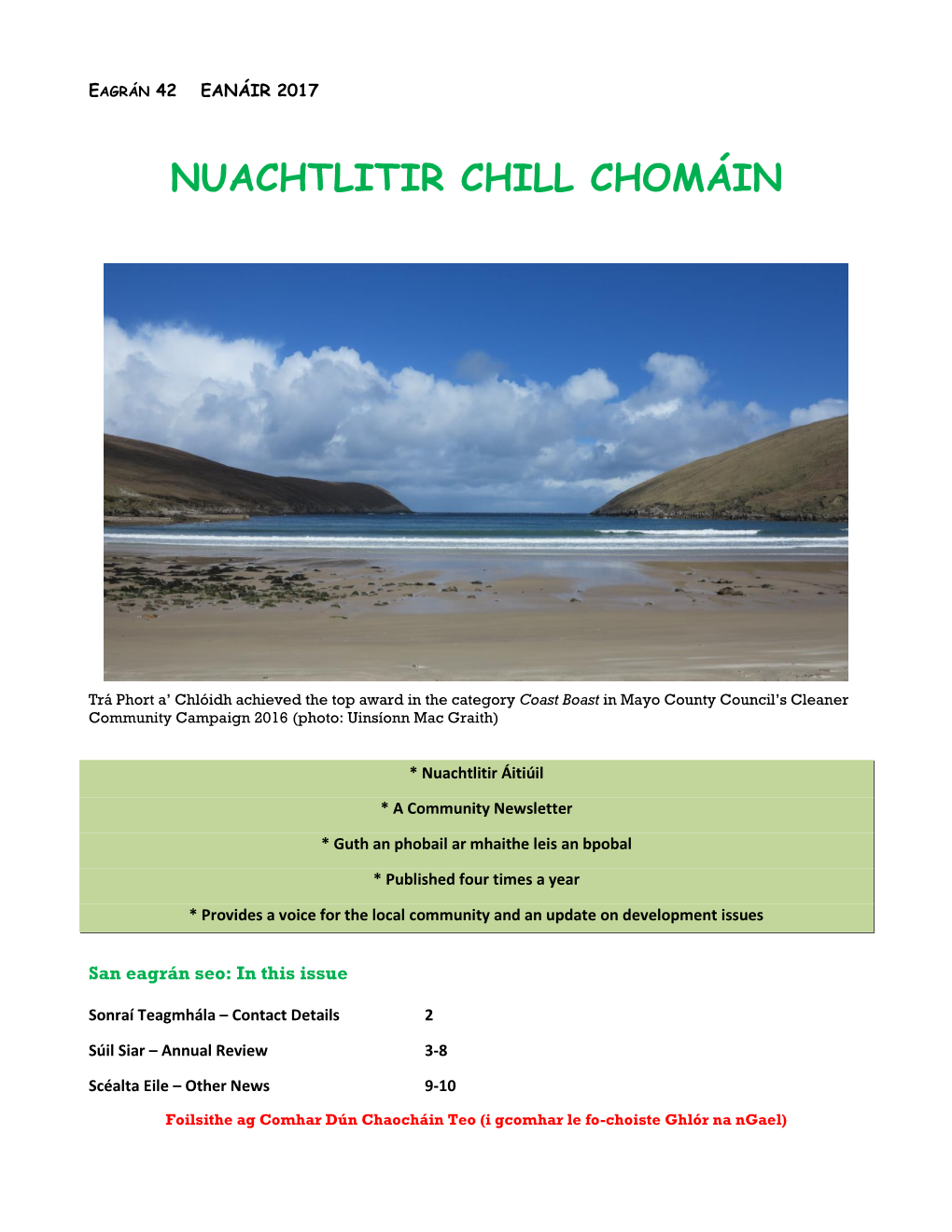 Nuachtlitir Chomhar Dún Chaocháin