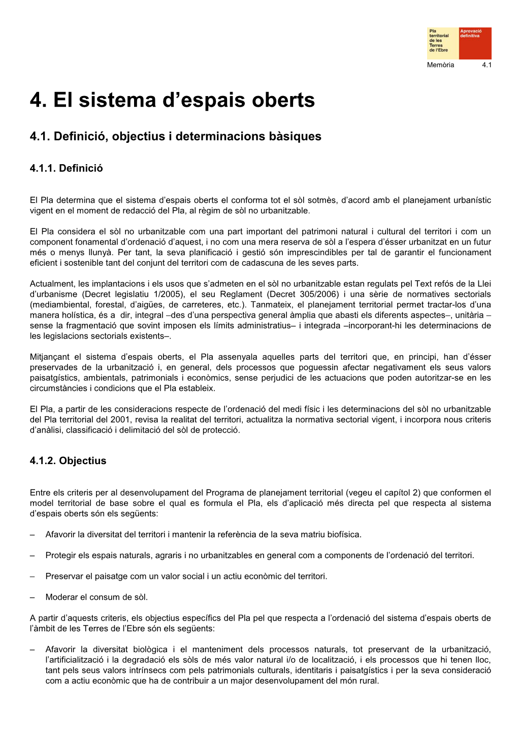 4. El Sistema D'espais Oberts