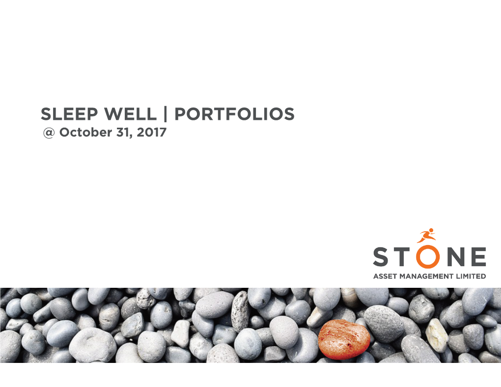 PORTFOLIOS @ October 31, 2017