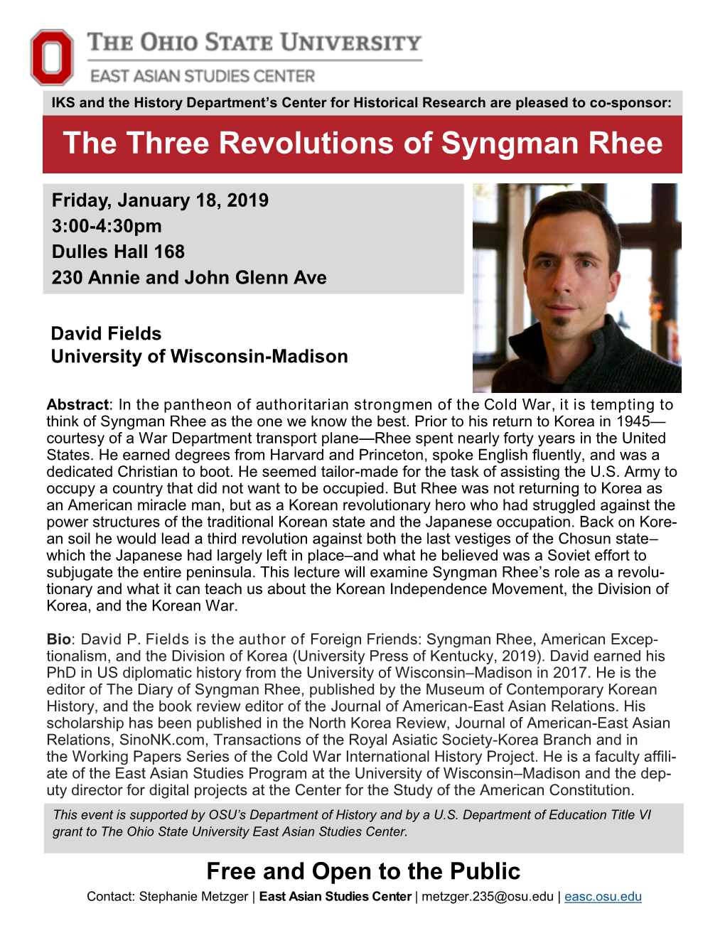 The Three Revolutions of Syngman Rhee