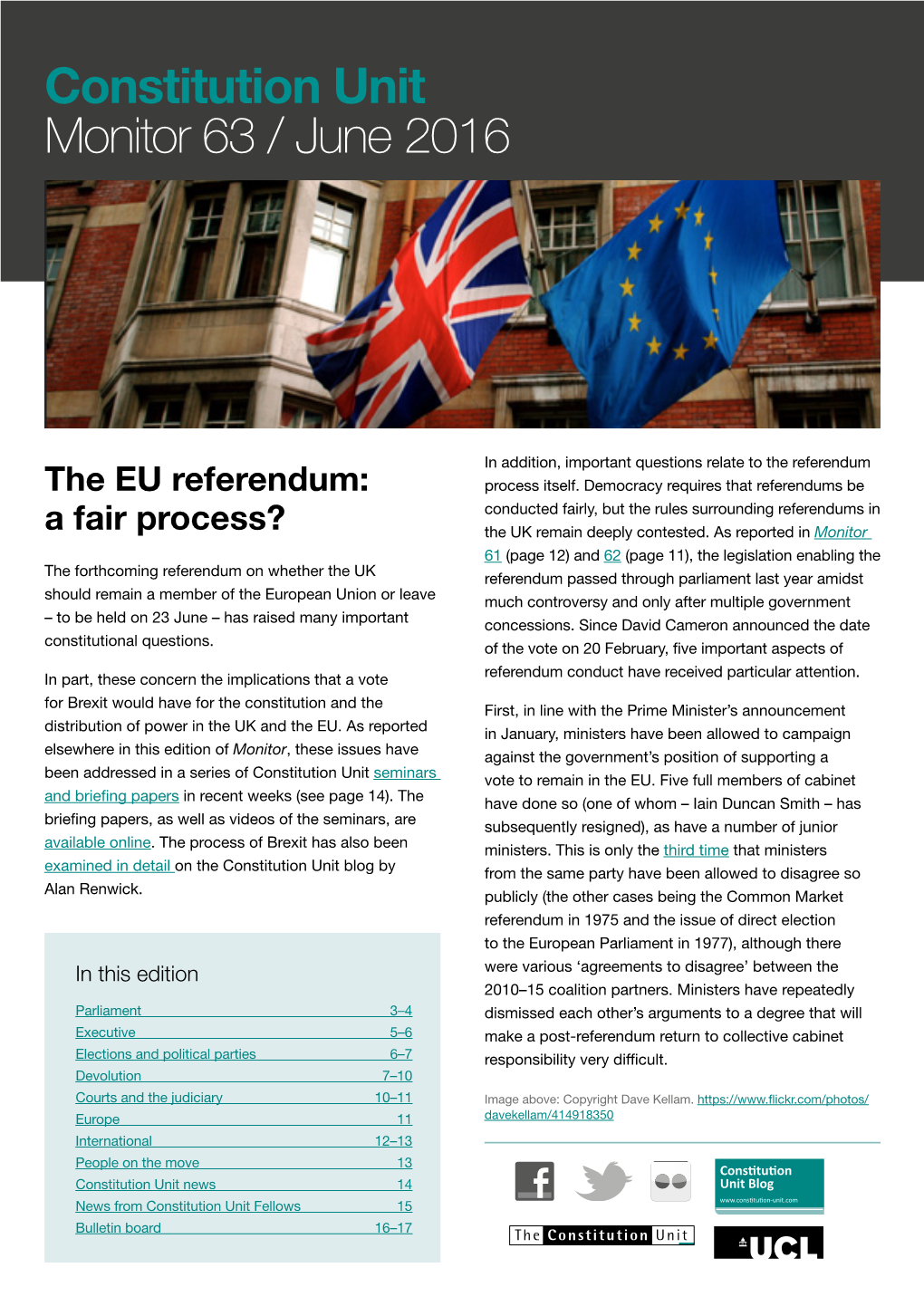 Constitution Unit Monitor 63 / June 2016