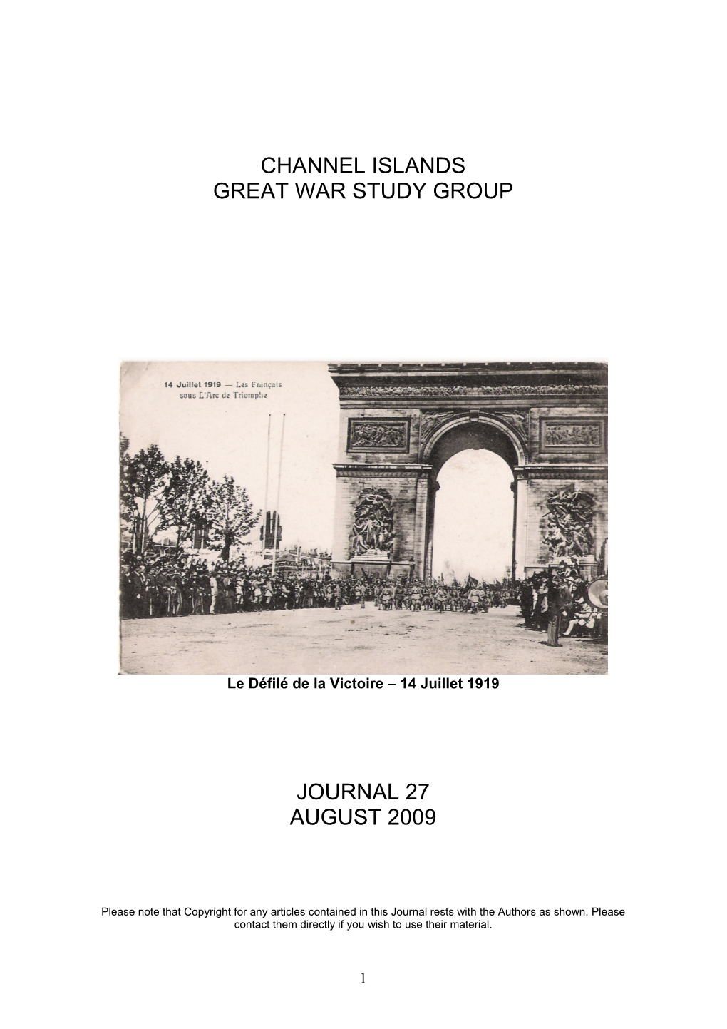 Channel Islands Great War Study Group