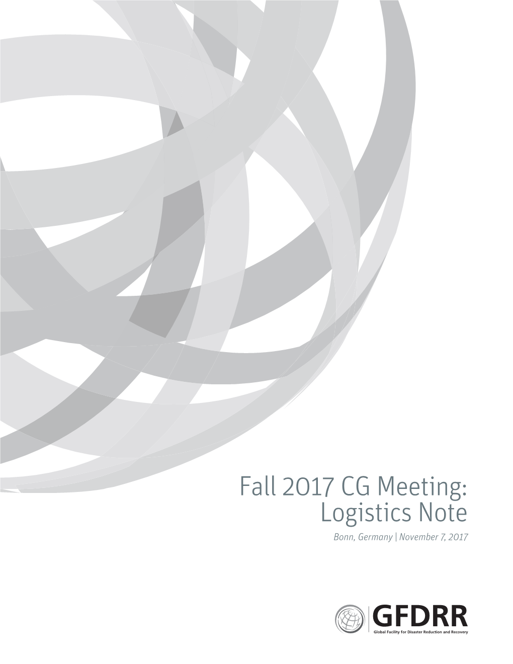 Logistics Note Bonn, Germany | November 7, 2017 2 / Logistics Note