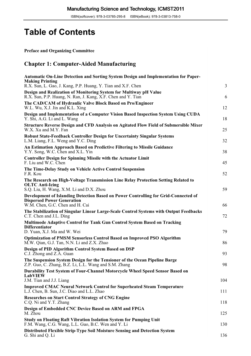 Table of Contents