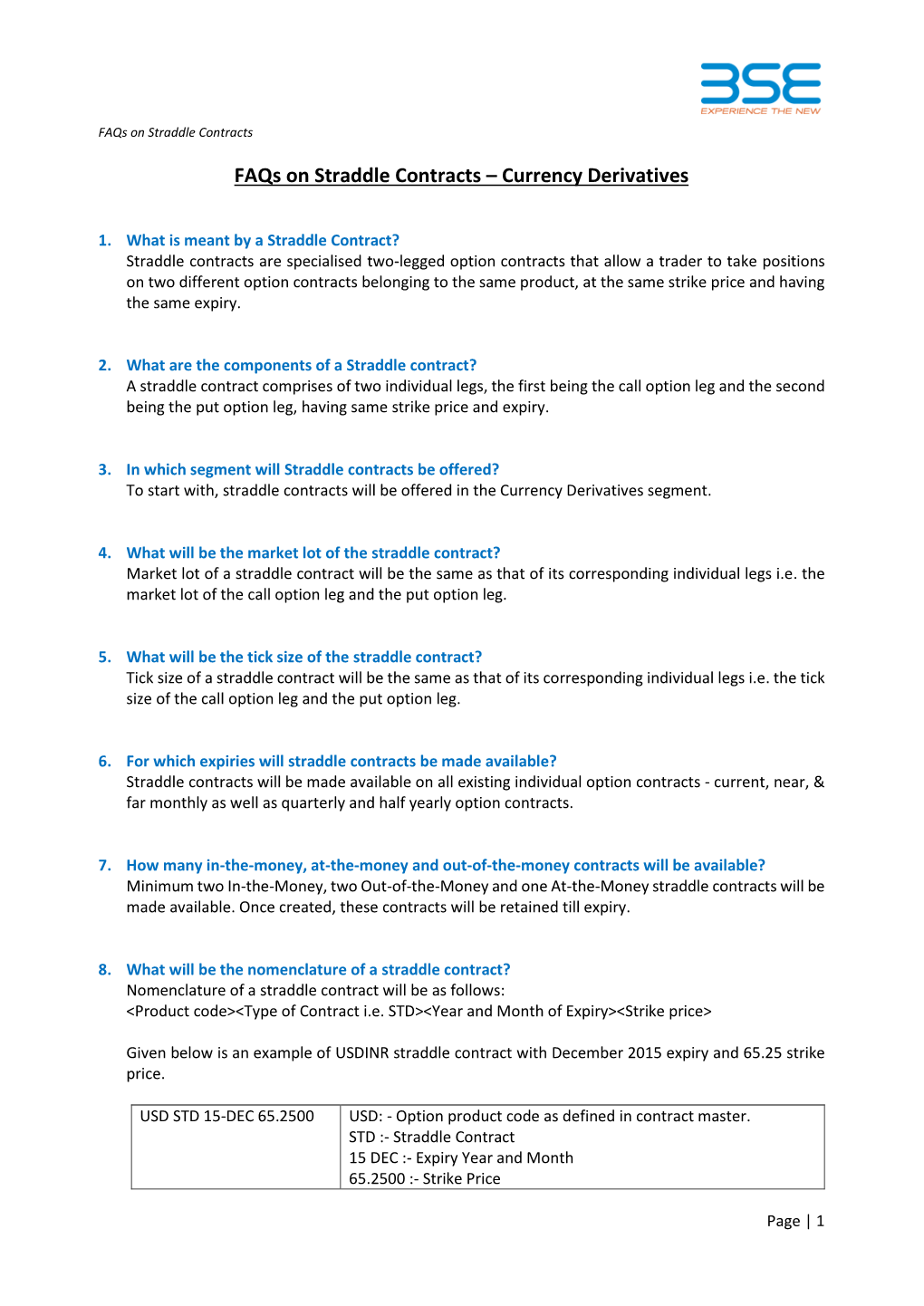 Faqs on Straddle Contracts – Currency Derivatives