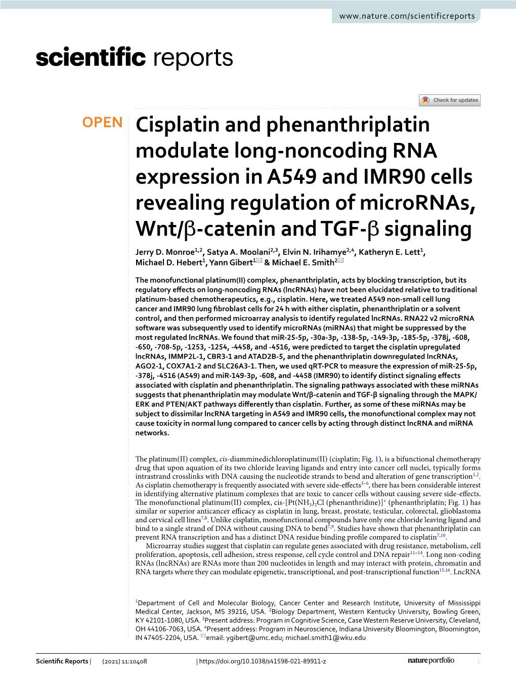 Cisplatin and Phenanthriplatin Modulate Long-Noncoding