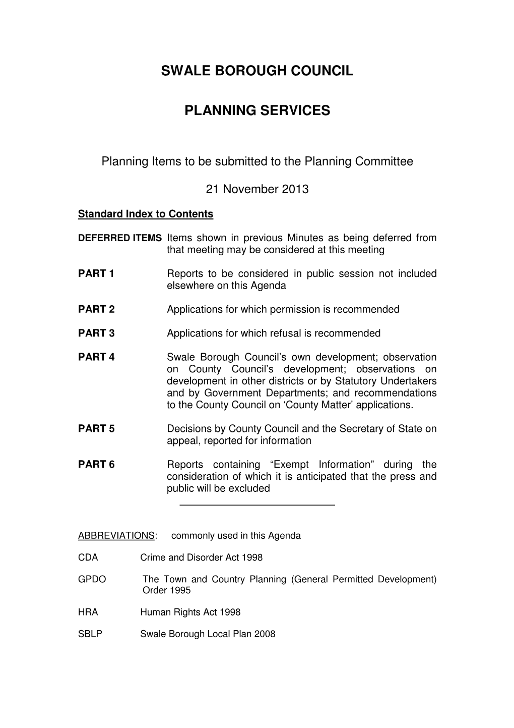 Swale Borough Council Planning Services