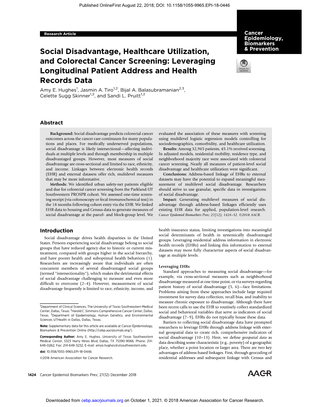 Social Disadvantage, Healthcare Utilization, and Colorectal Cancer Screening: Leveraging Longitudinal Patient Address and Health Records Data