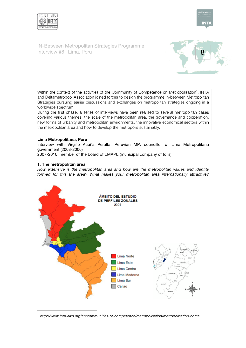 IN-Between Metropolitan Strategies Programme Interview #8 | Lima, Peru 8