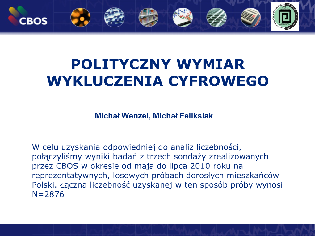 Polityczny Wymiar Wykluczenia Cyfrowego