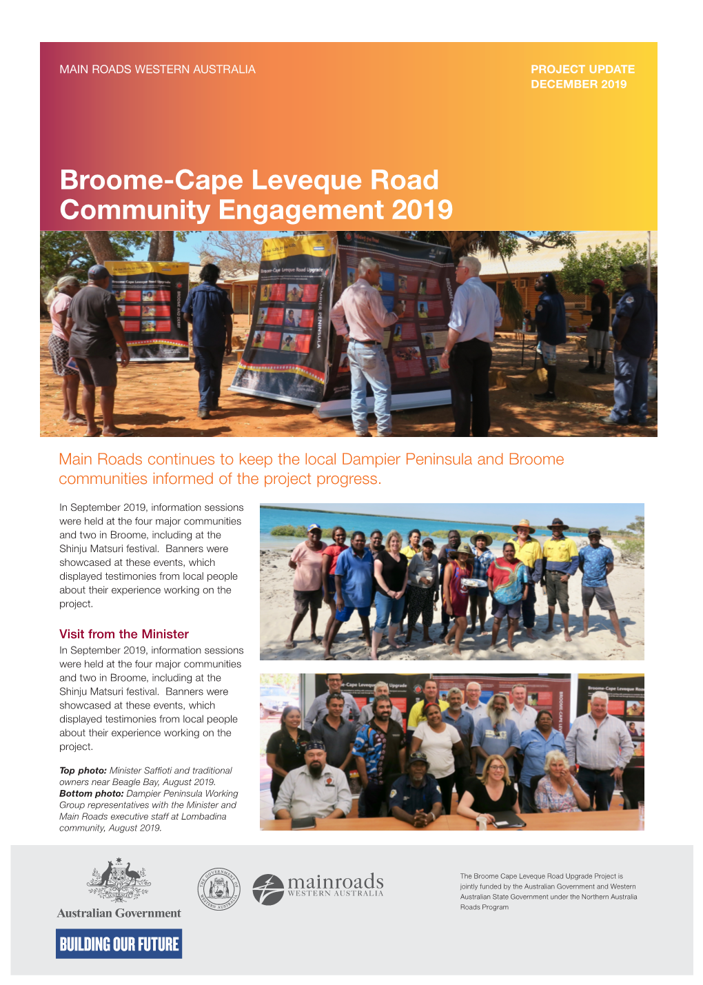 Broome-Cape Leveque Road Community Engagement 2019