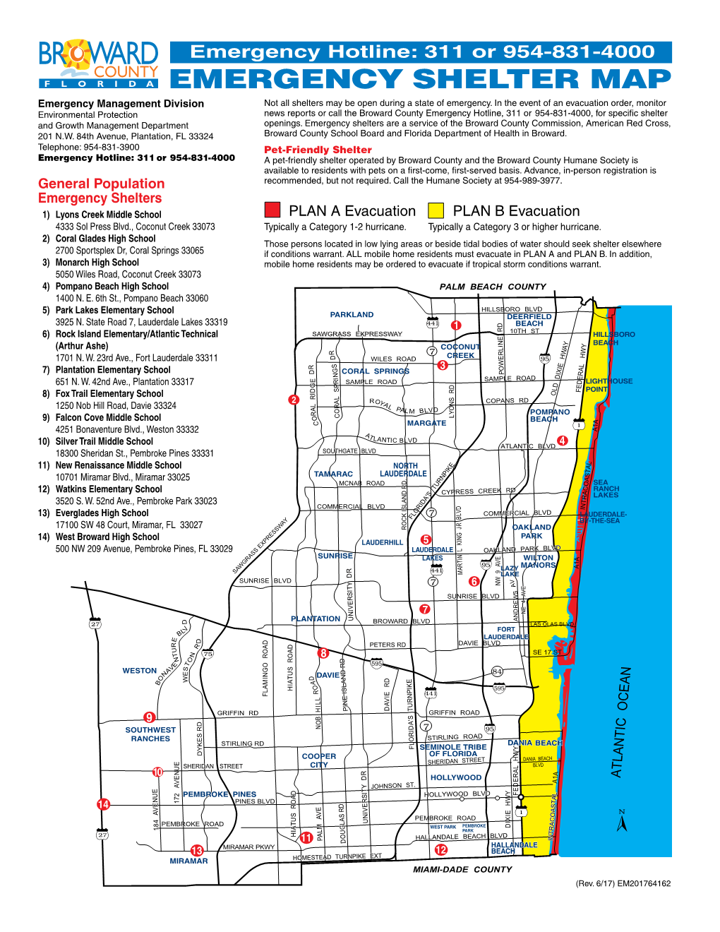 EMERGENCY SHELTER MAP Emergency Management Division Not All Shelters May Be Open During a State of Emergency