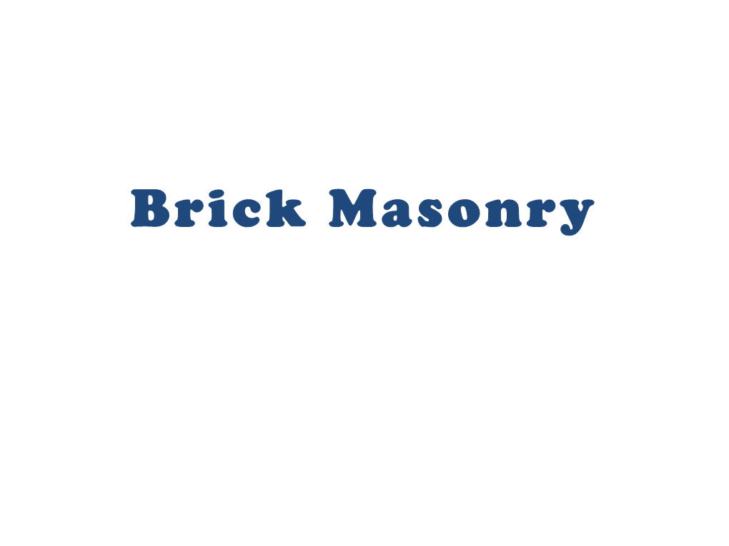 Brick Masonry Brick