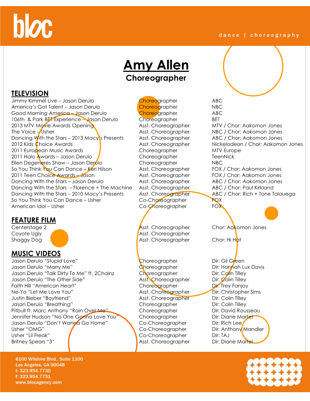 Amy Allen Choreographer