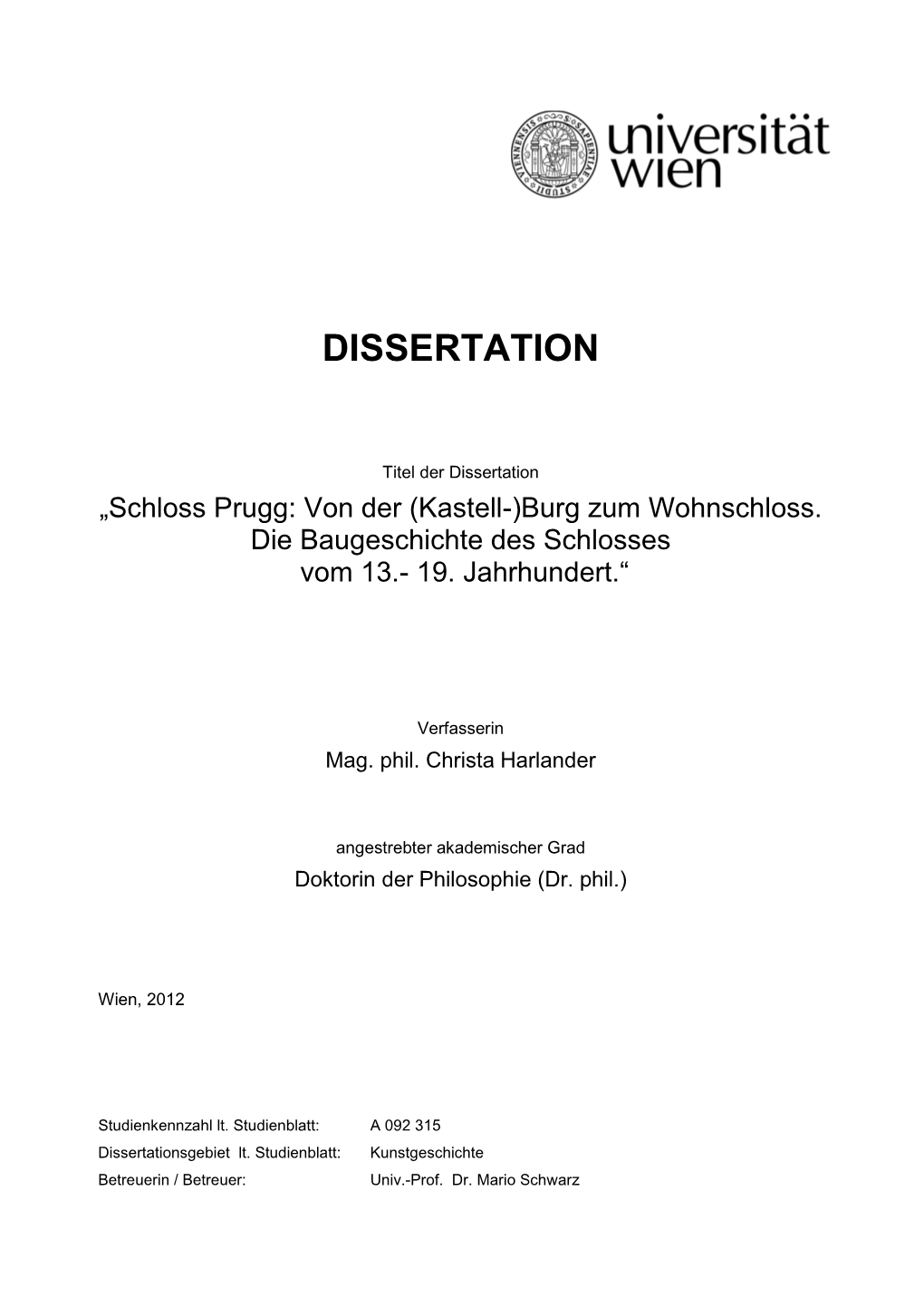 Dissertation