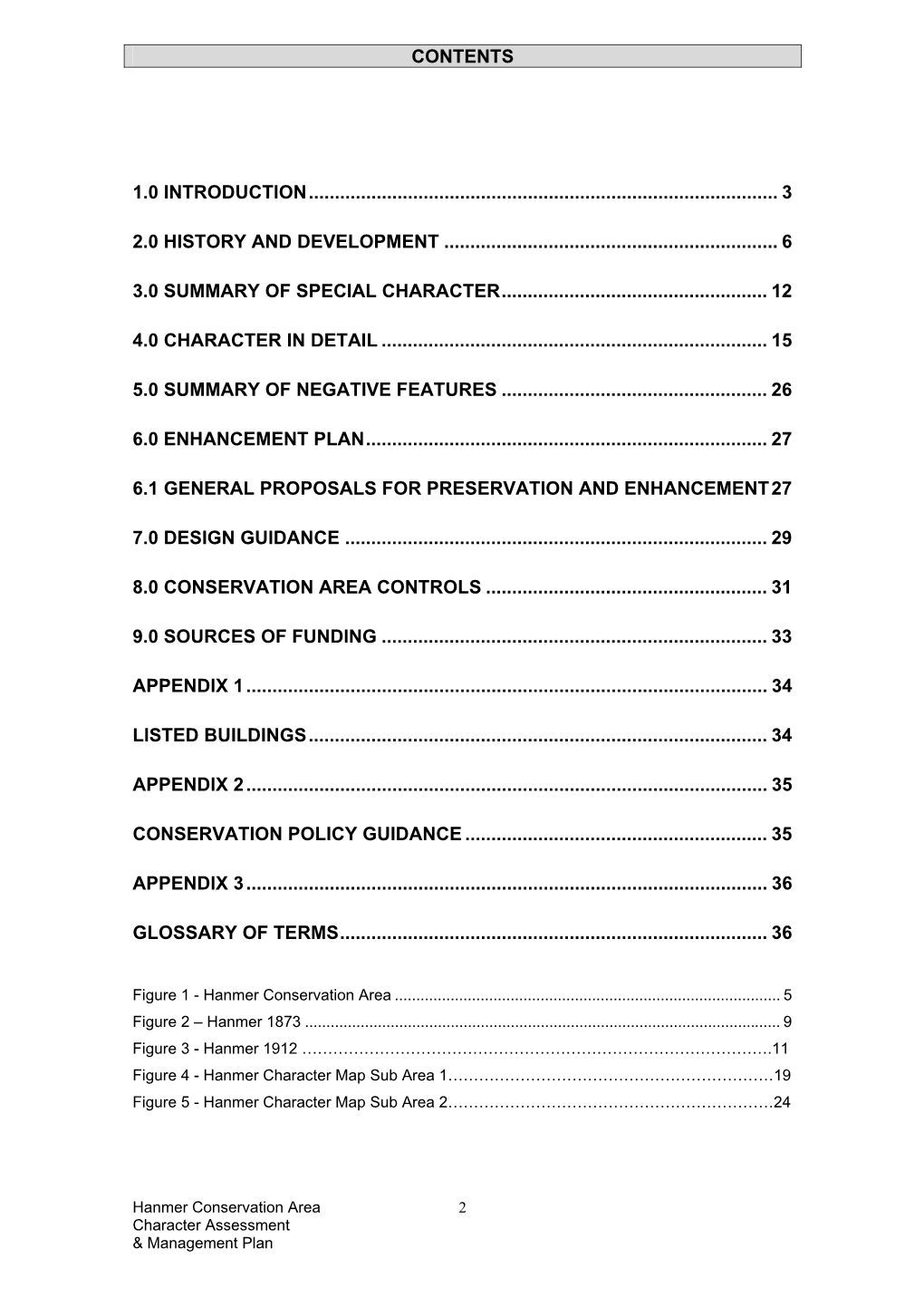 Hanmer Conservation Area Character Assessment & Management Plan