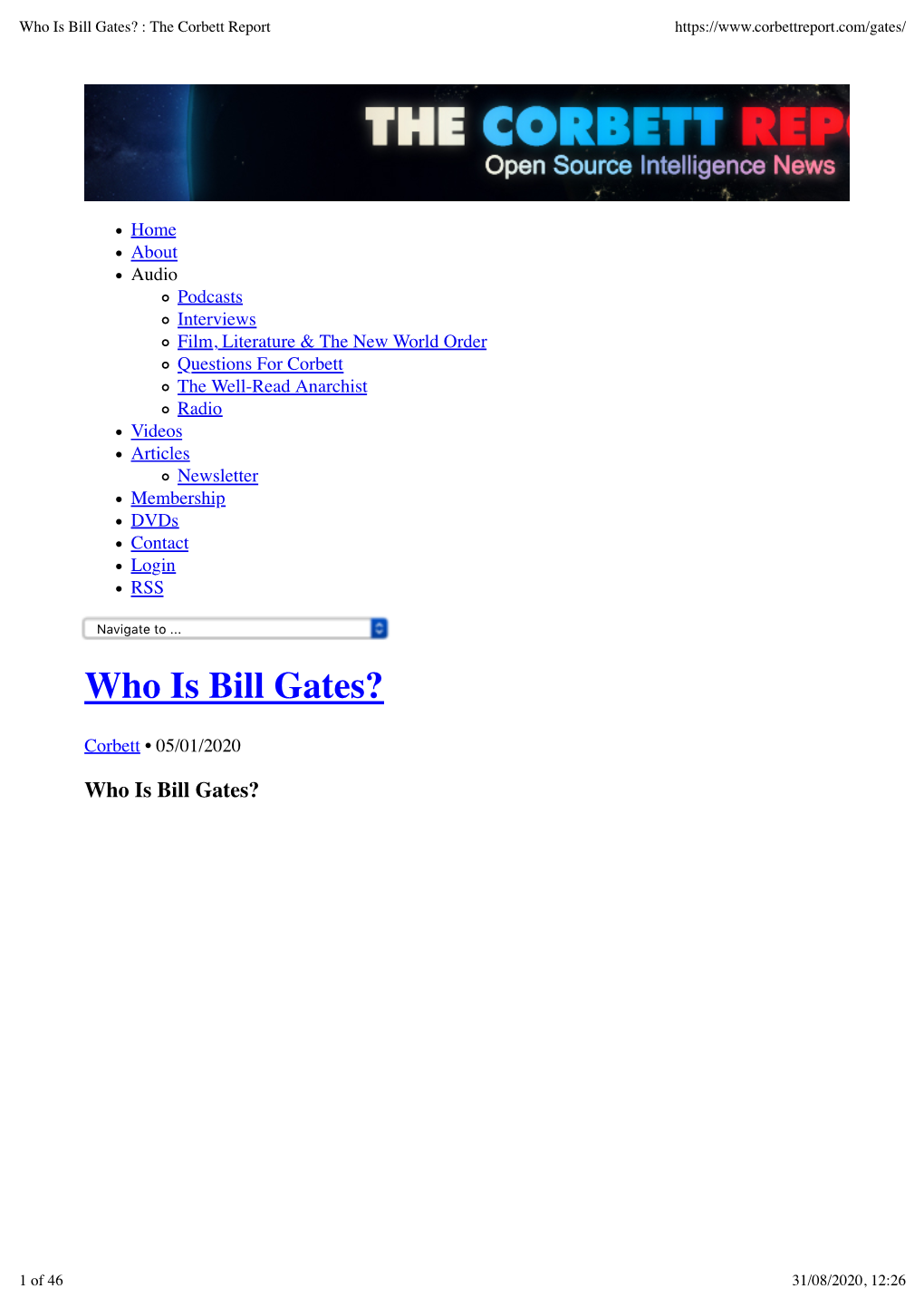 Who Is Bill Gates? : the Corbett Report