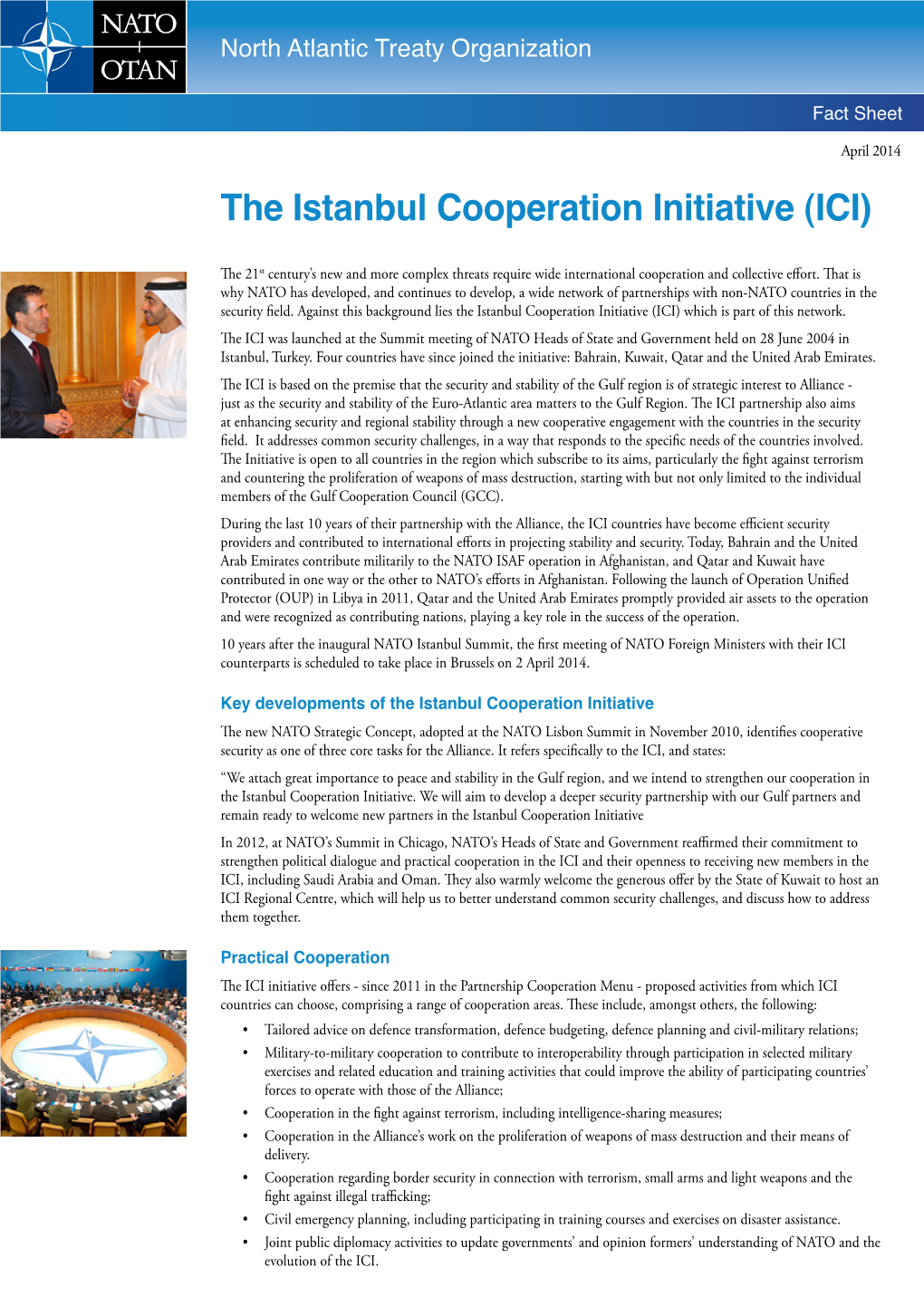 The Istanbul Cooperation Initiative (ICI)