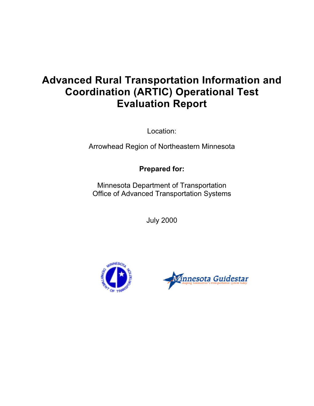 ARTIC) Operational Test Evaluation Report