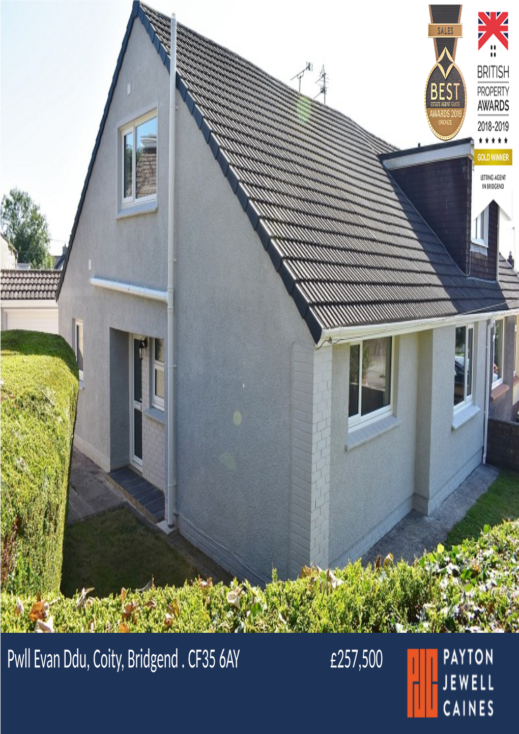 Pwll Evan Ddu, Coity, Bridgend . CF35 6AY £257,500 Pwll Evan Ddu, Coity, Bridgend