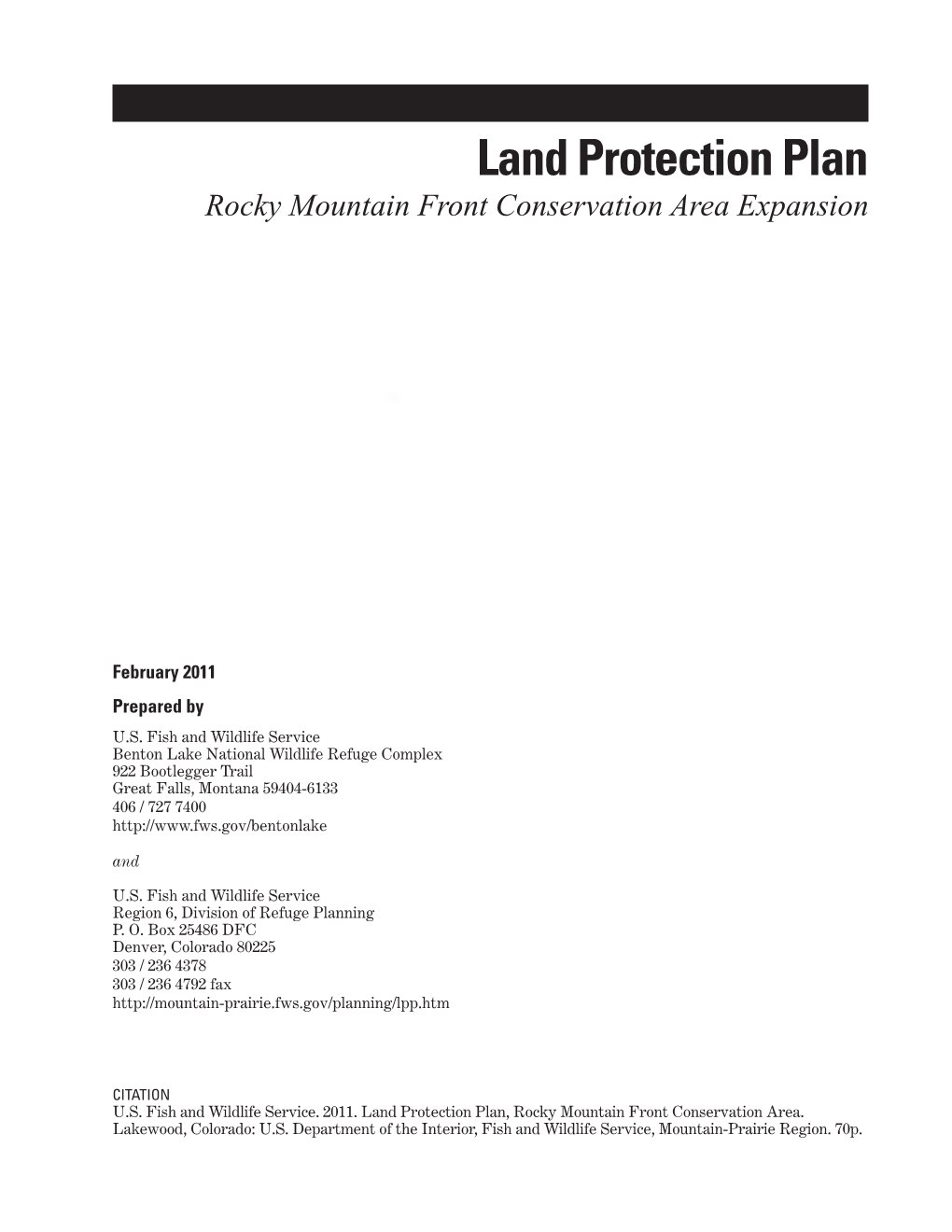 Rocky Mountain Front Conservation Area Expansion