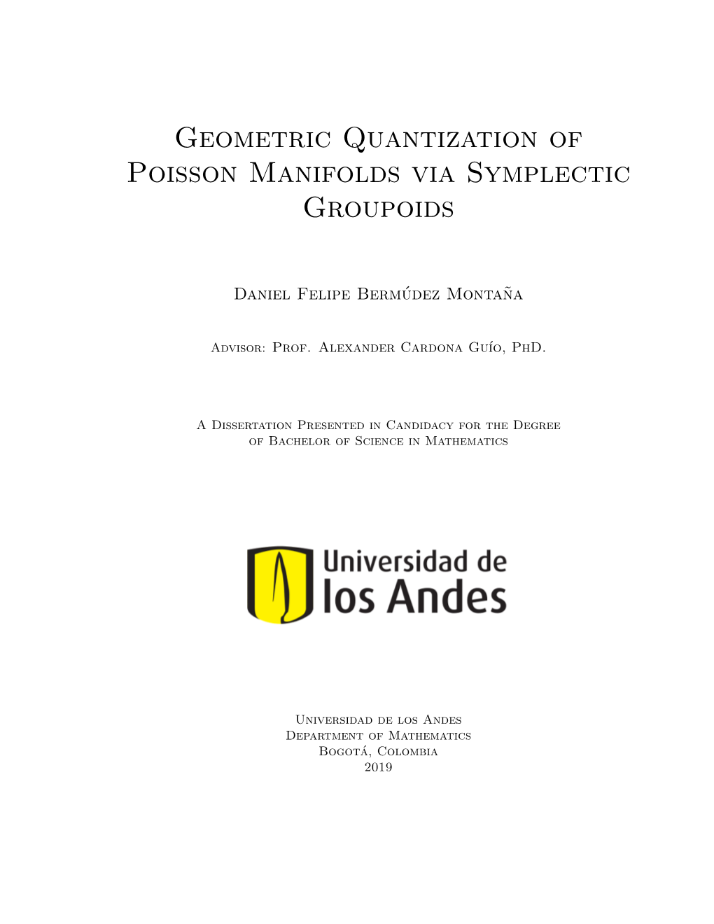 Geometric Quantization of Poisson Manifolds Via Symplectic Groupoids