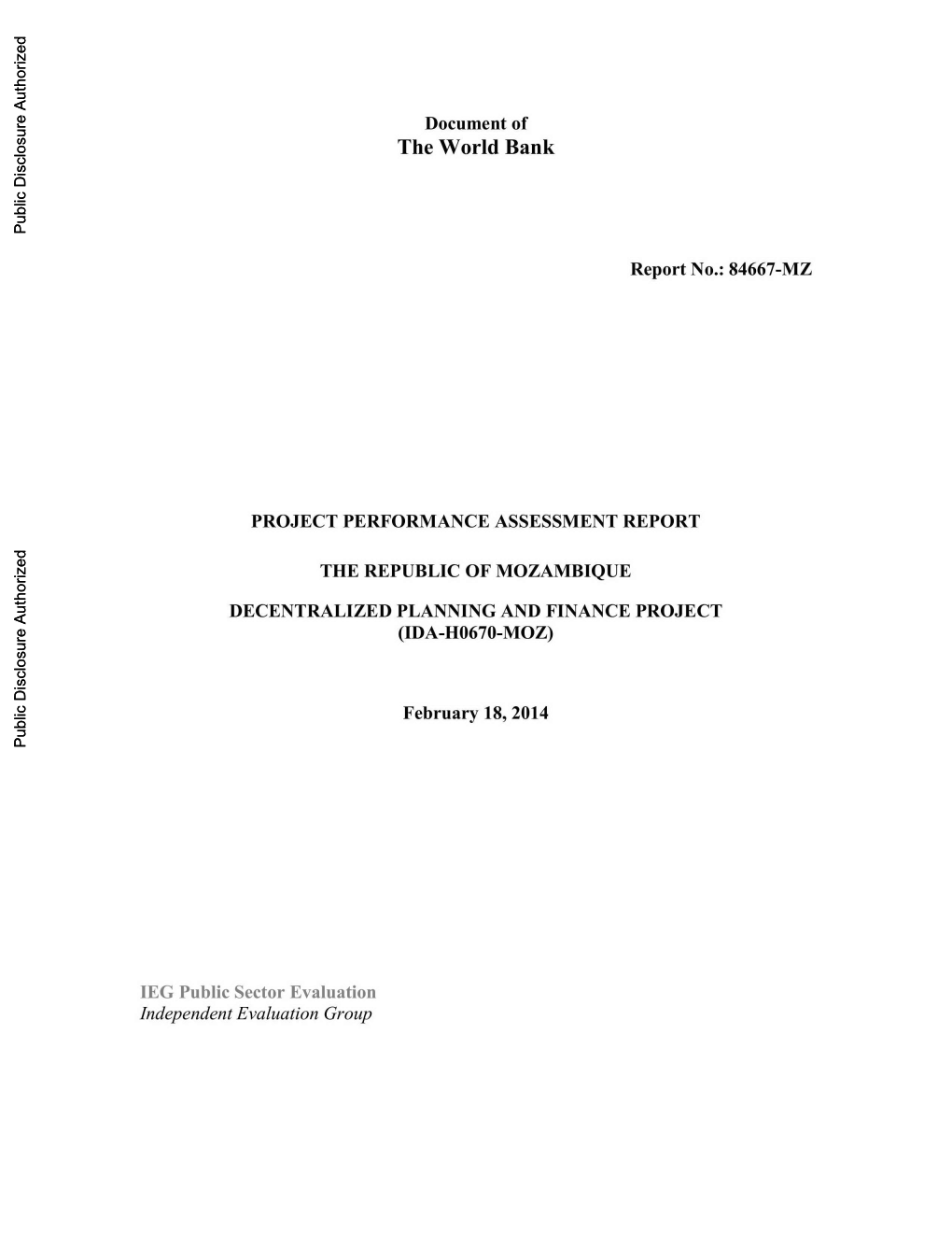 World Bank Documents