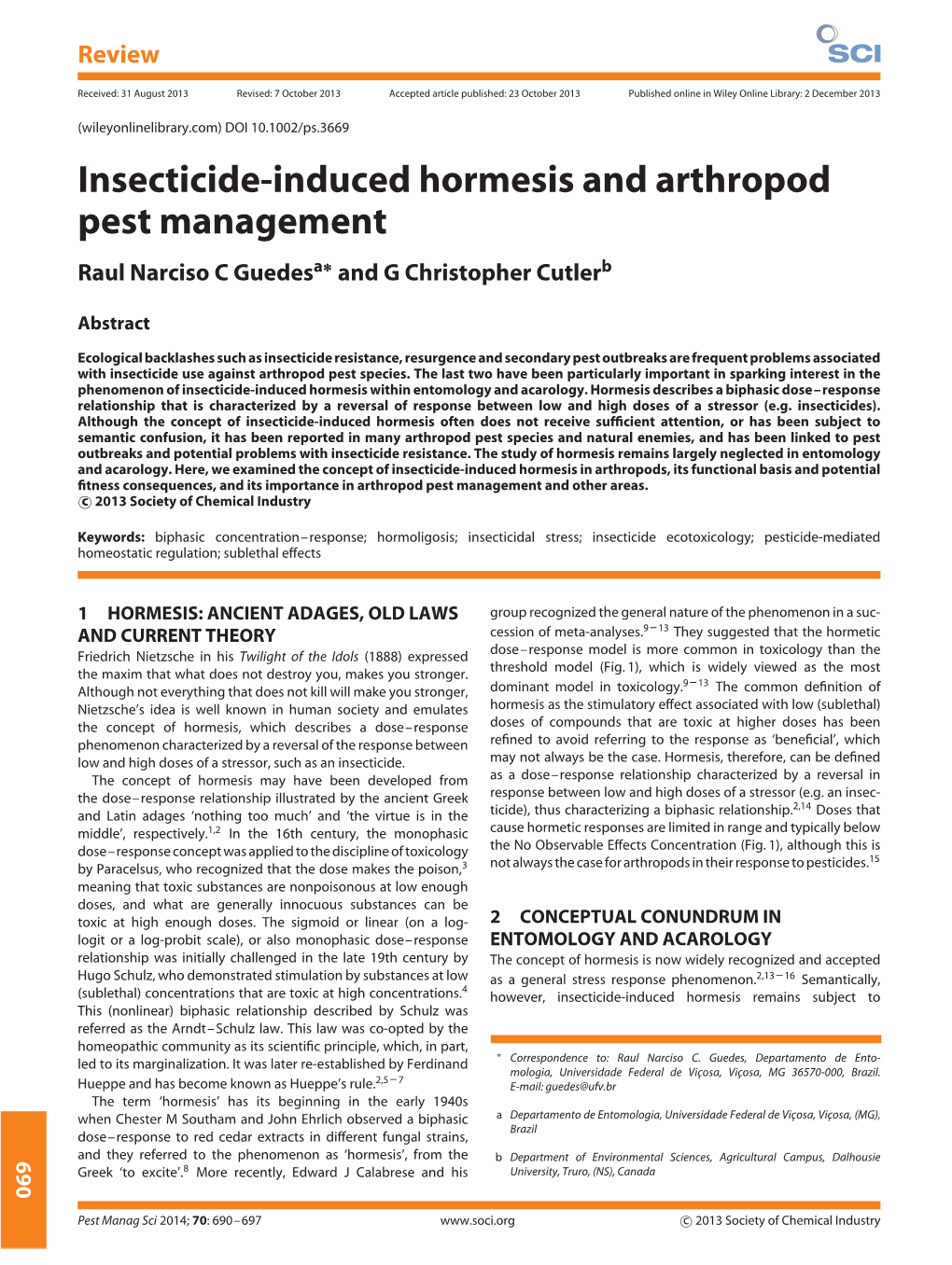 Insecticideinduced Hormesis and Arthropod Pest Management