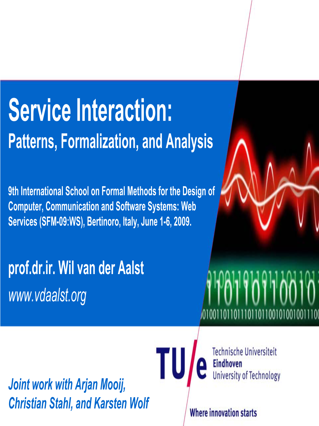 Service Interaction: Patterns, Formalization, and Analysis