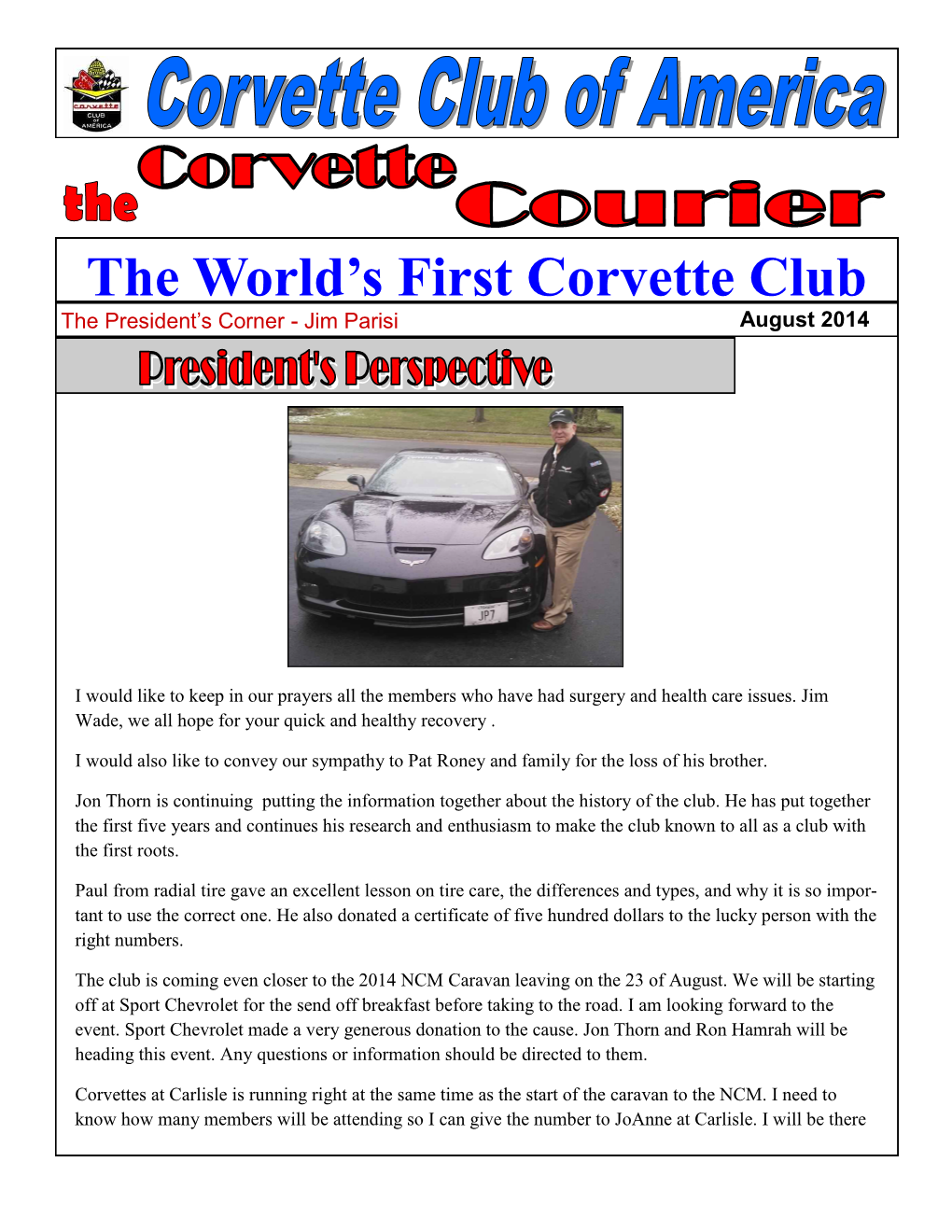 Corvette Courier Newsletter