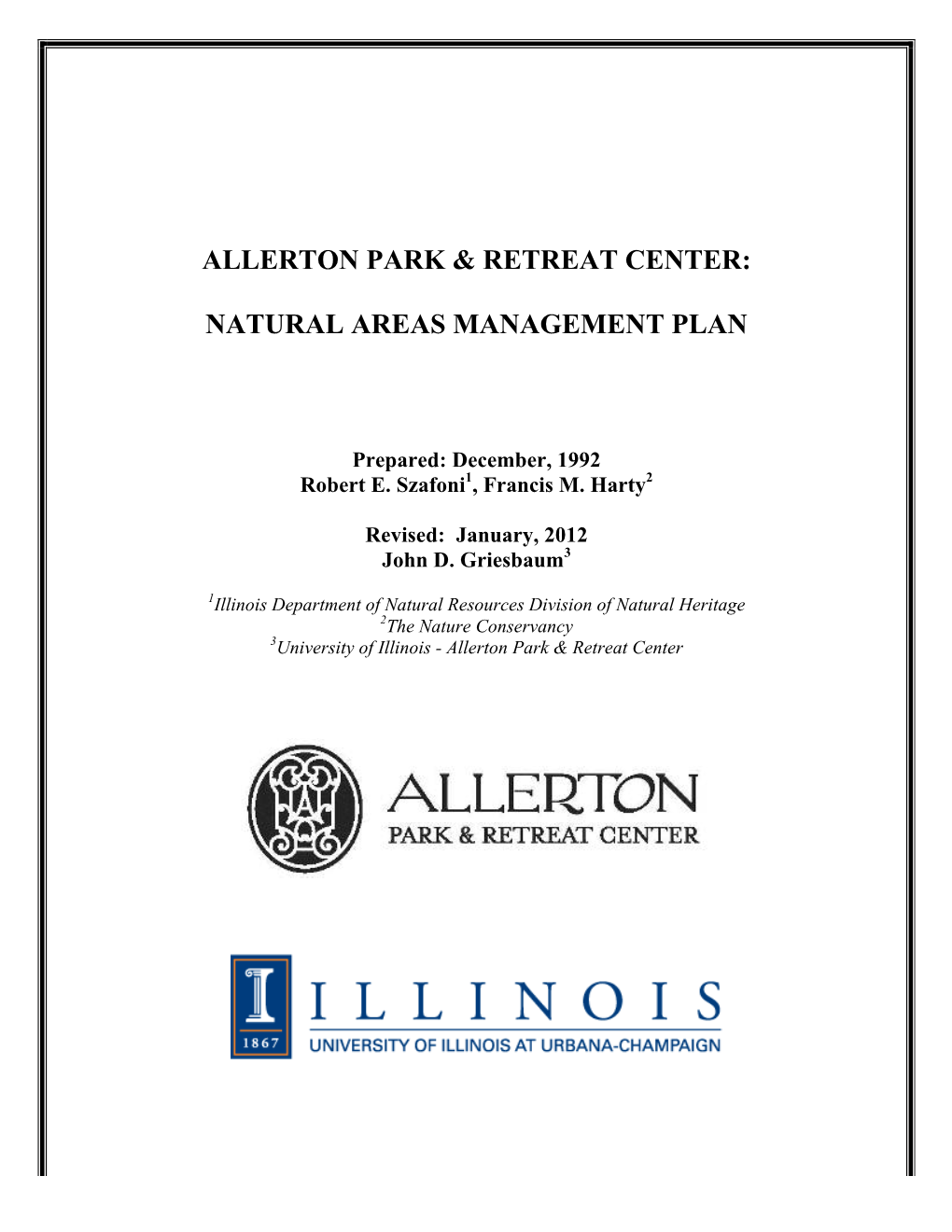 Natural Areas Management Plan