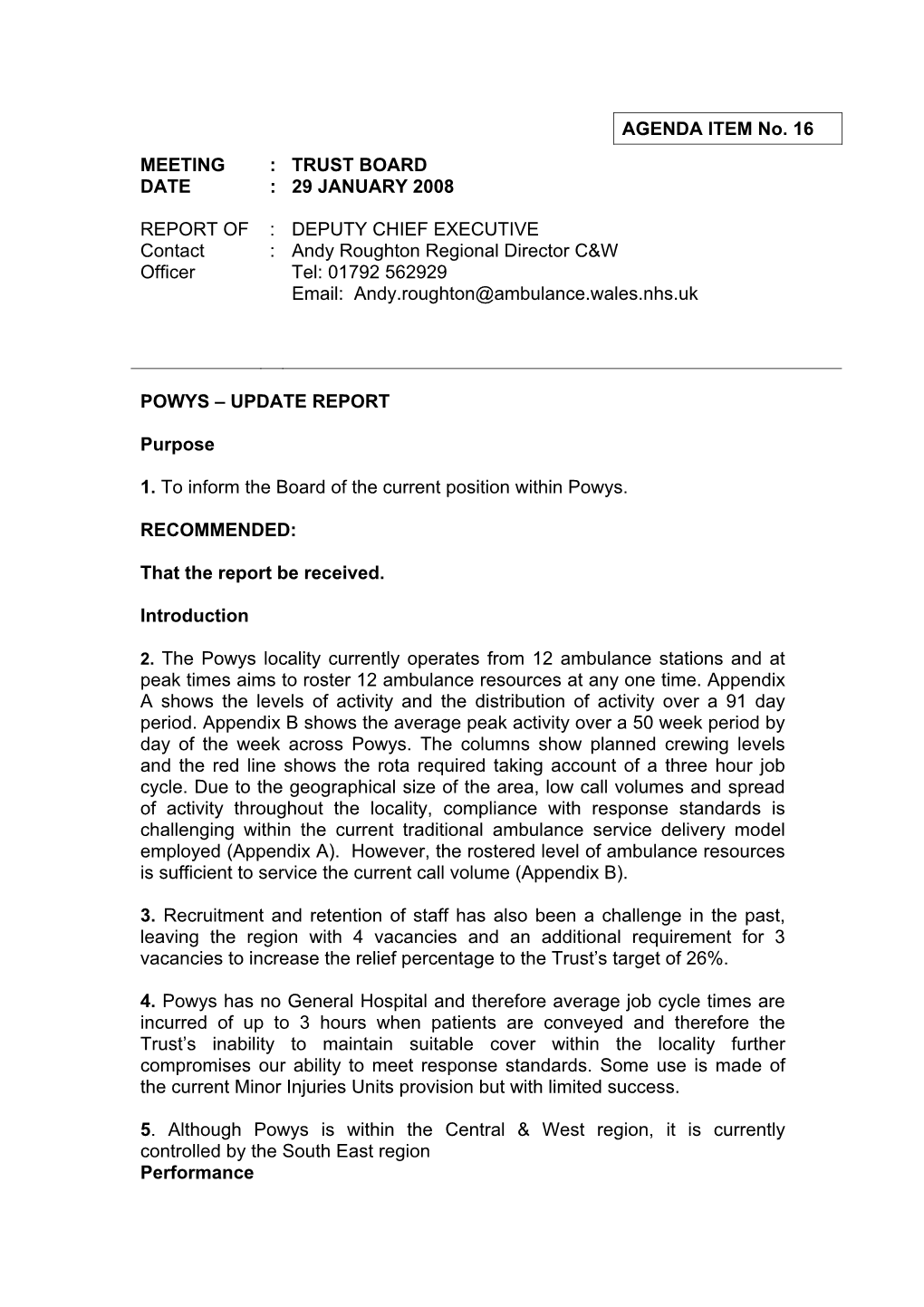 Download Powys Update Report